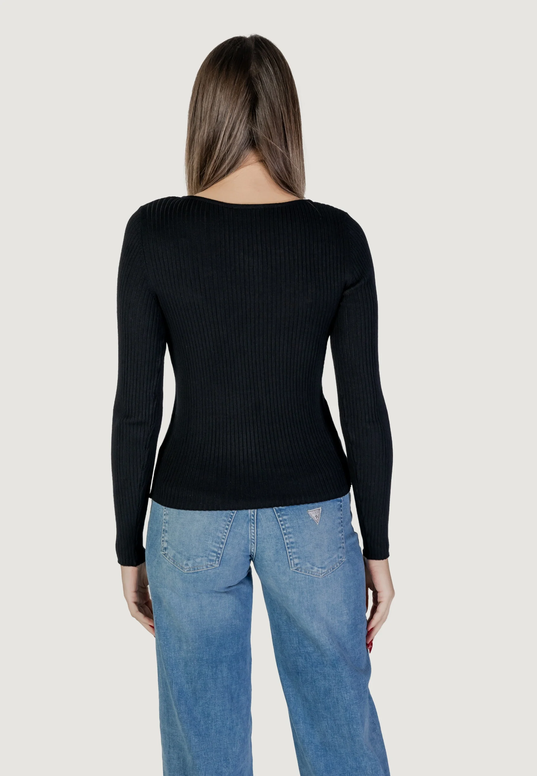 Maglia Vila Clothes VINELLY L/S NECK DETAIL KNIT TOP/PB - Image 4