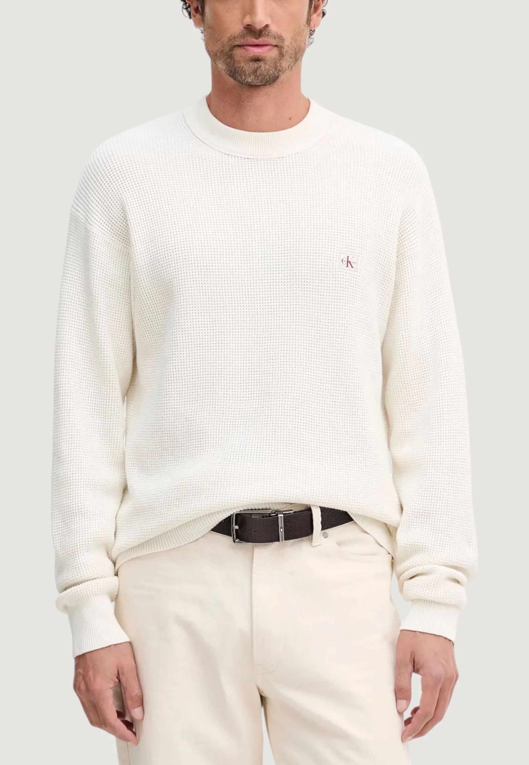 Maglione Calvin Klein Jeans LS EZ COTTON WAFFLE - Image 2
