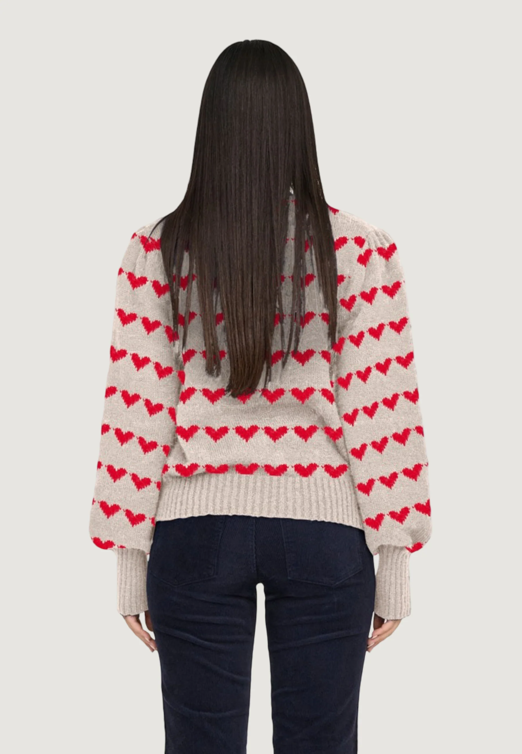 Maglione Jacqueline de Yong JDYSIGRID LIFE L/S ONECK PUFFDOT PUL KNT - Image 3