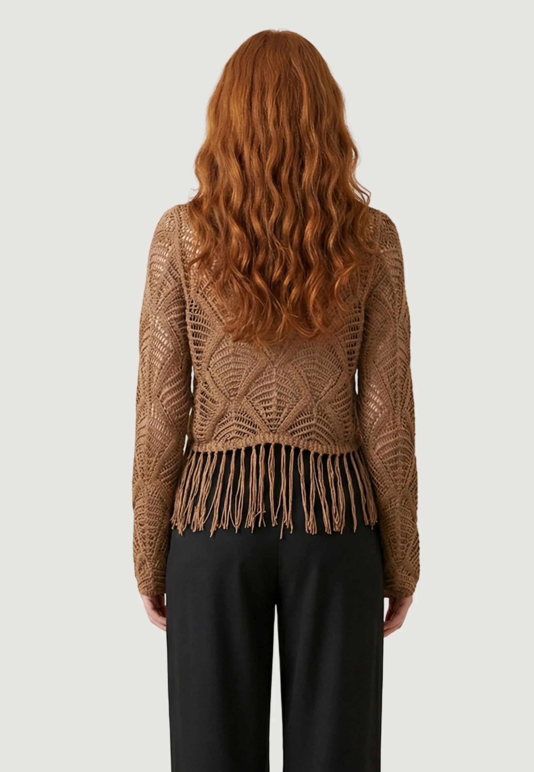 Maglione Only Onlleonie Ls Structur Fring Oneck Cc Knt - Image 5