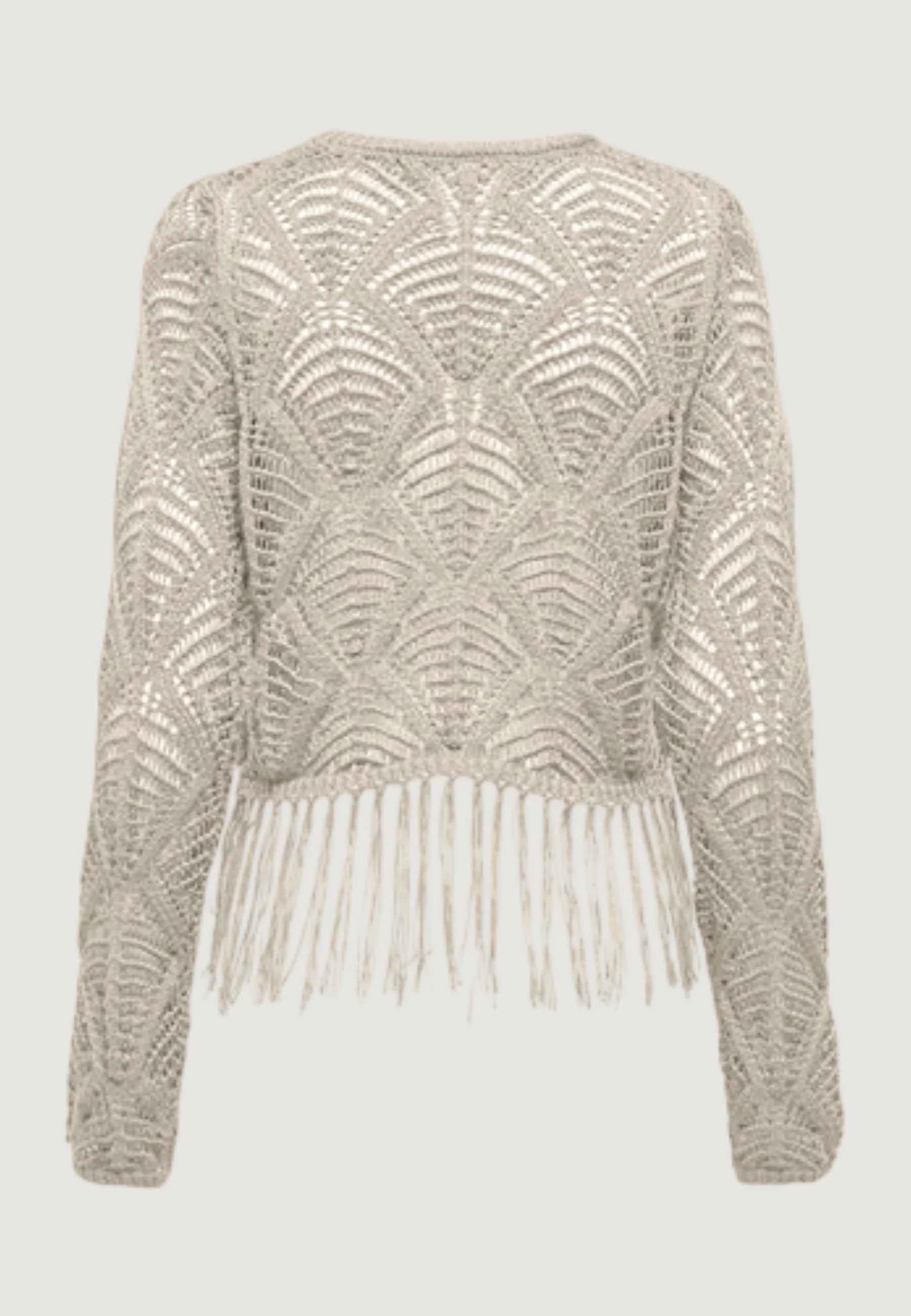Maglione Only Onlleonie Ls Structur Fring Oneck Cc Knt - Image 4