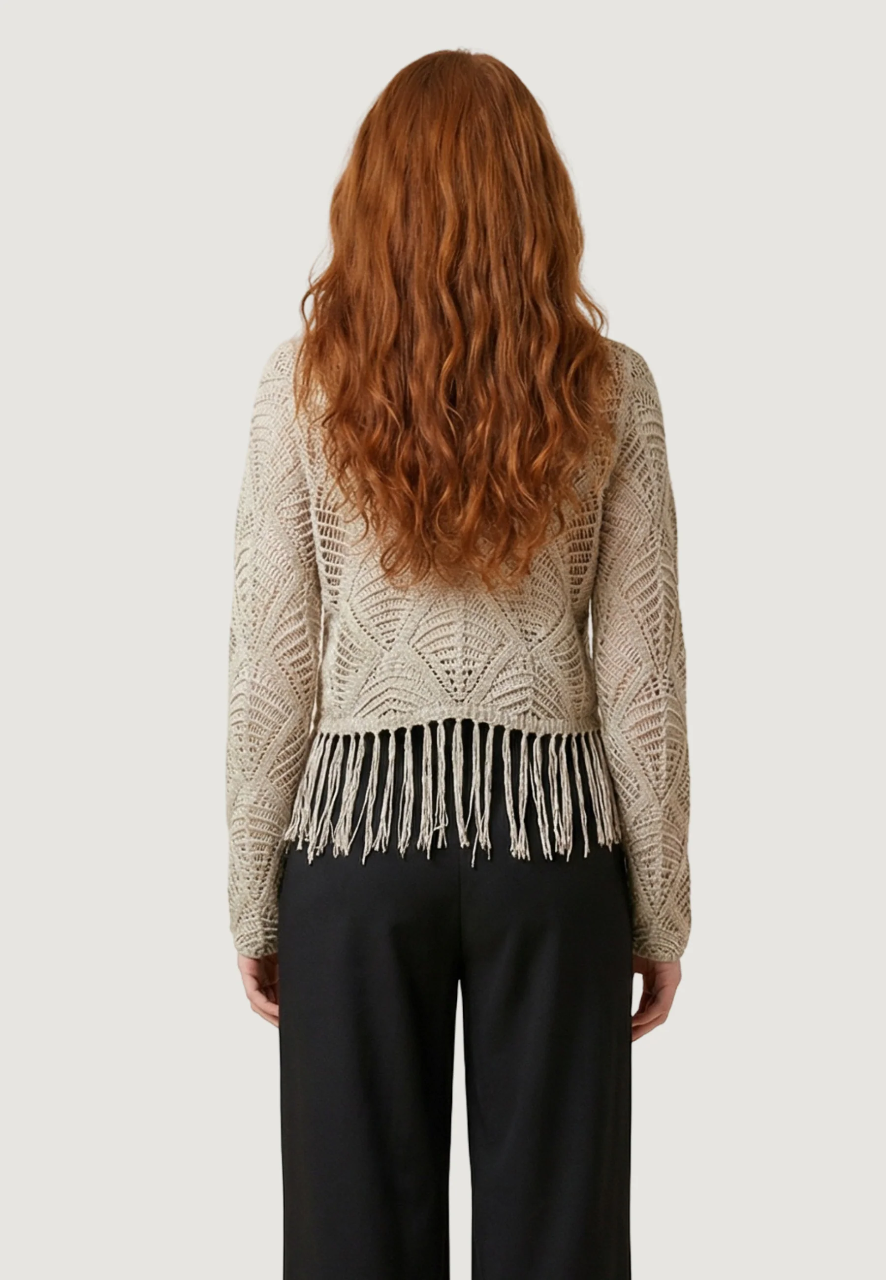 Maglione Only Onlleonie Ls Structur Fring Oneck Cc Knt - Image 5