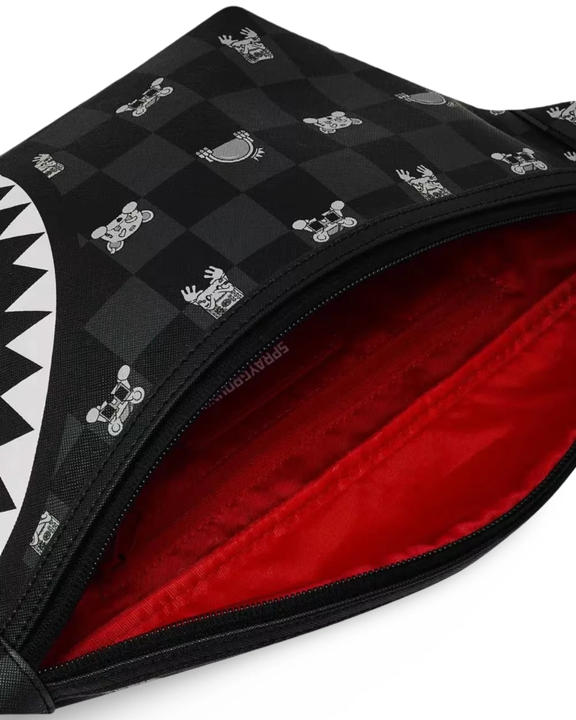 Marsupio Sprayground GRAY PEEKING CHARACTER CHECK SAVVY CROSSBODY - Image 3