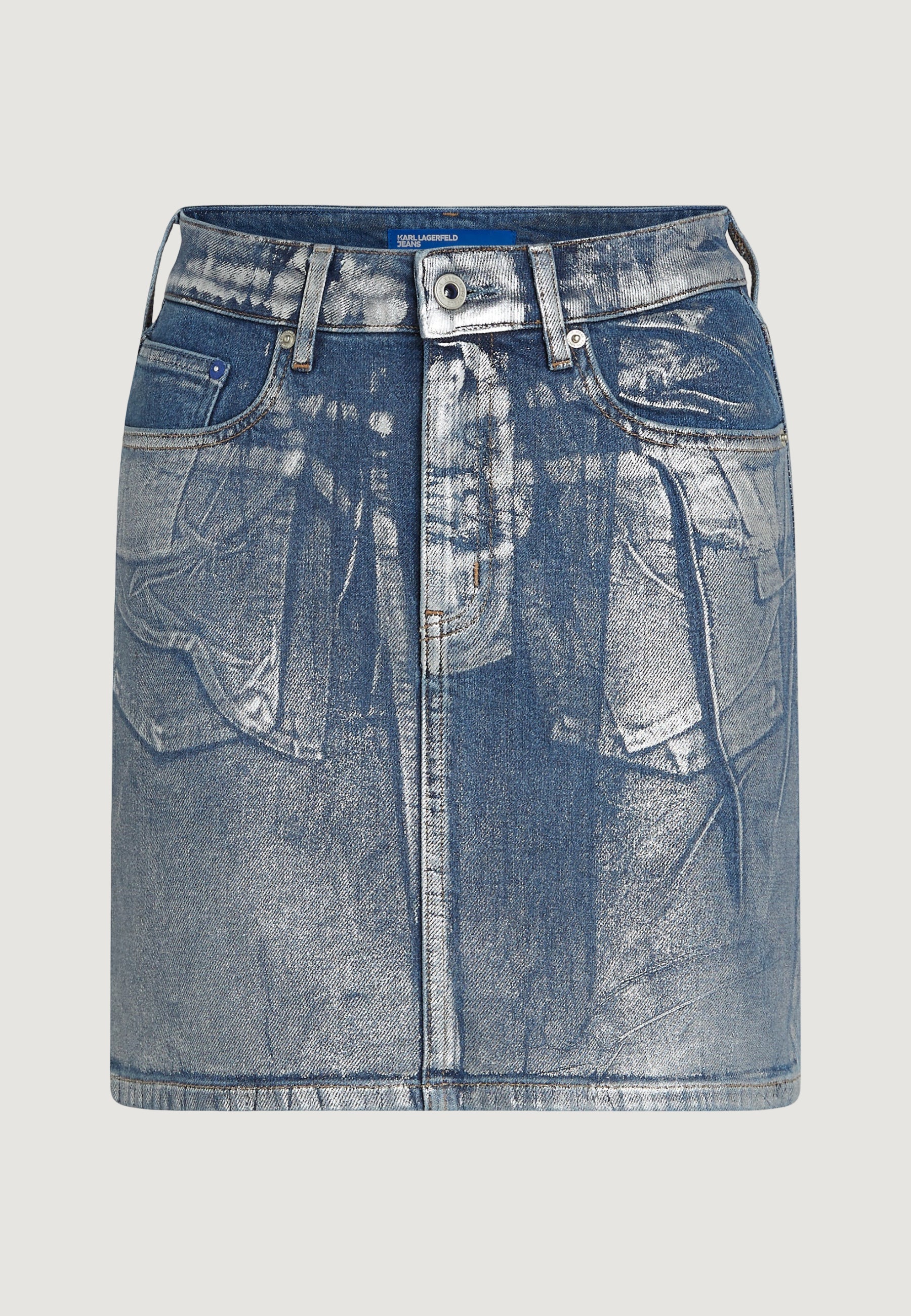 Minigonna Karl Lagerfeld Jeans KLJ Hr Coated Dnm Mini Skirt - Image 5