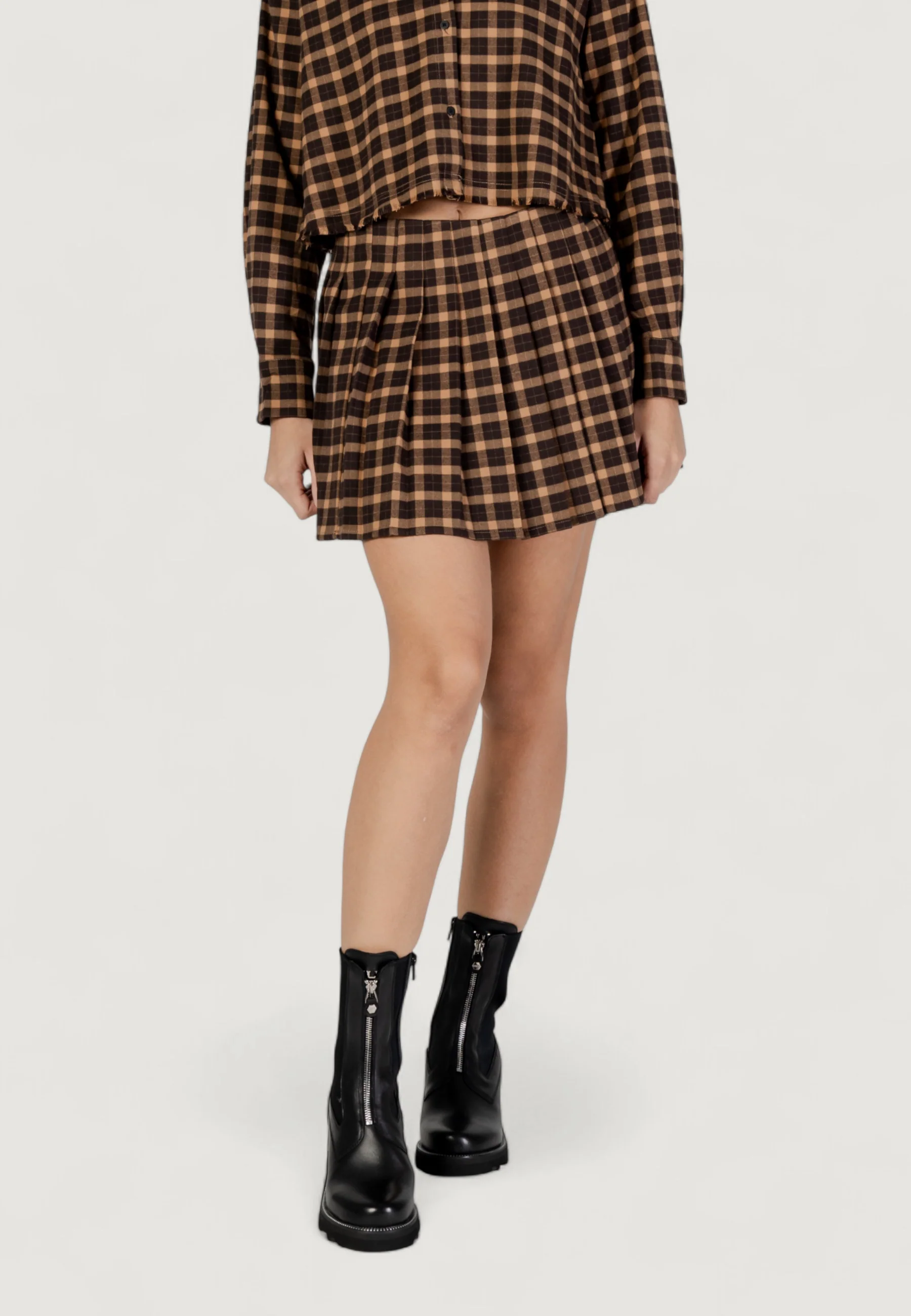 Minigonna Only Onlcat Life Hw Plisse Check Skirt Pnt