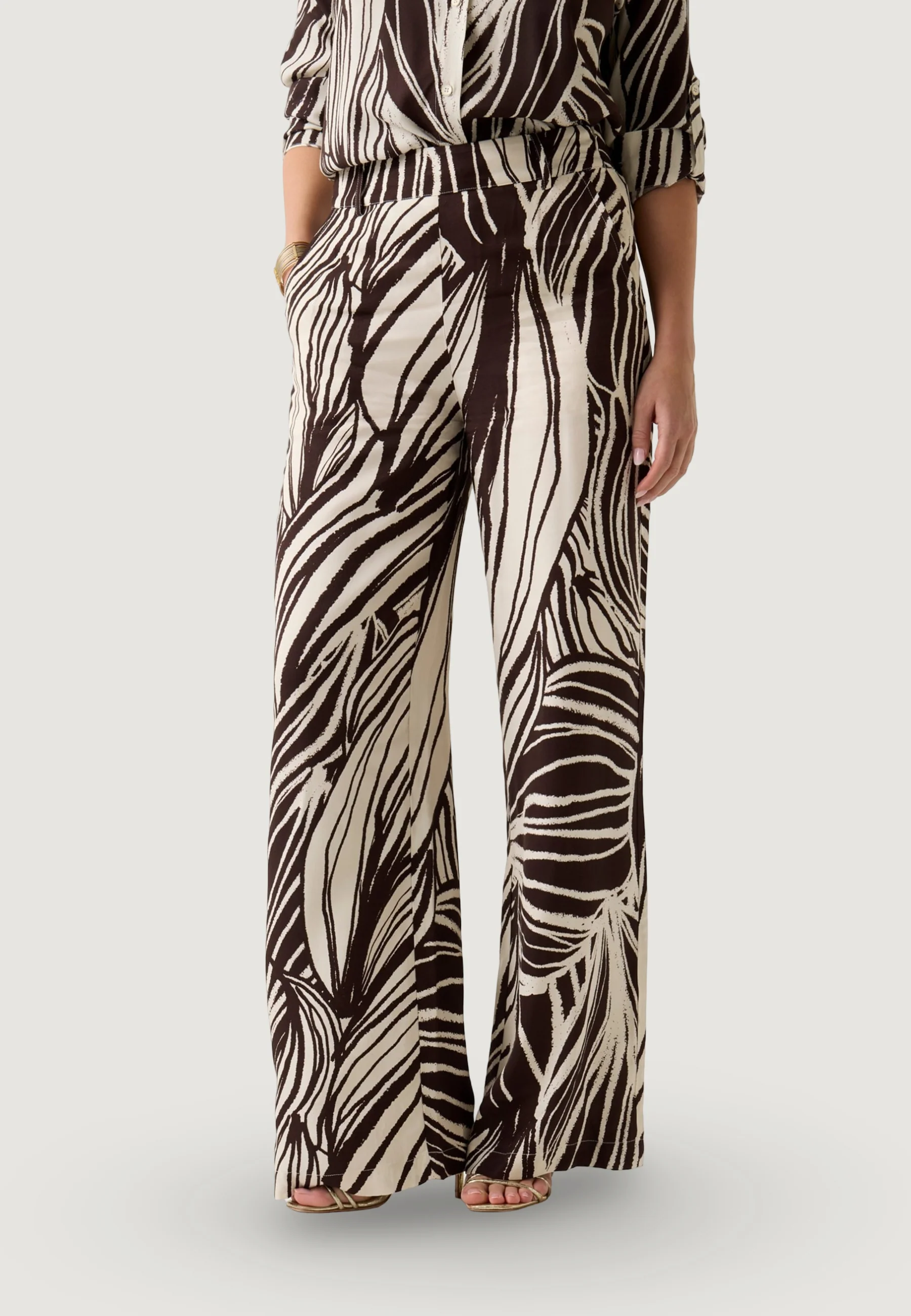 Pantaloni a palazzo Guess BASTIENNE WIDE LEG TROUSER