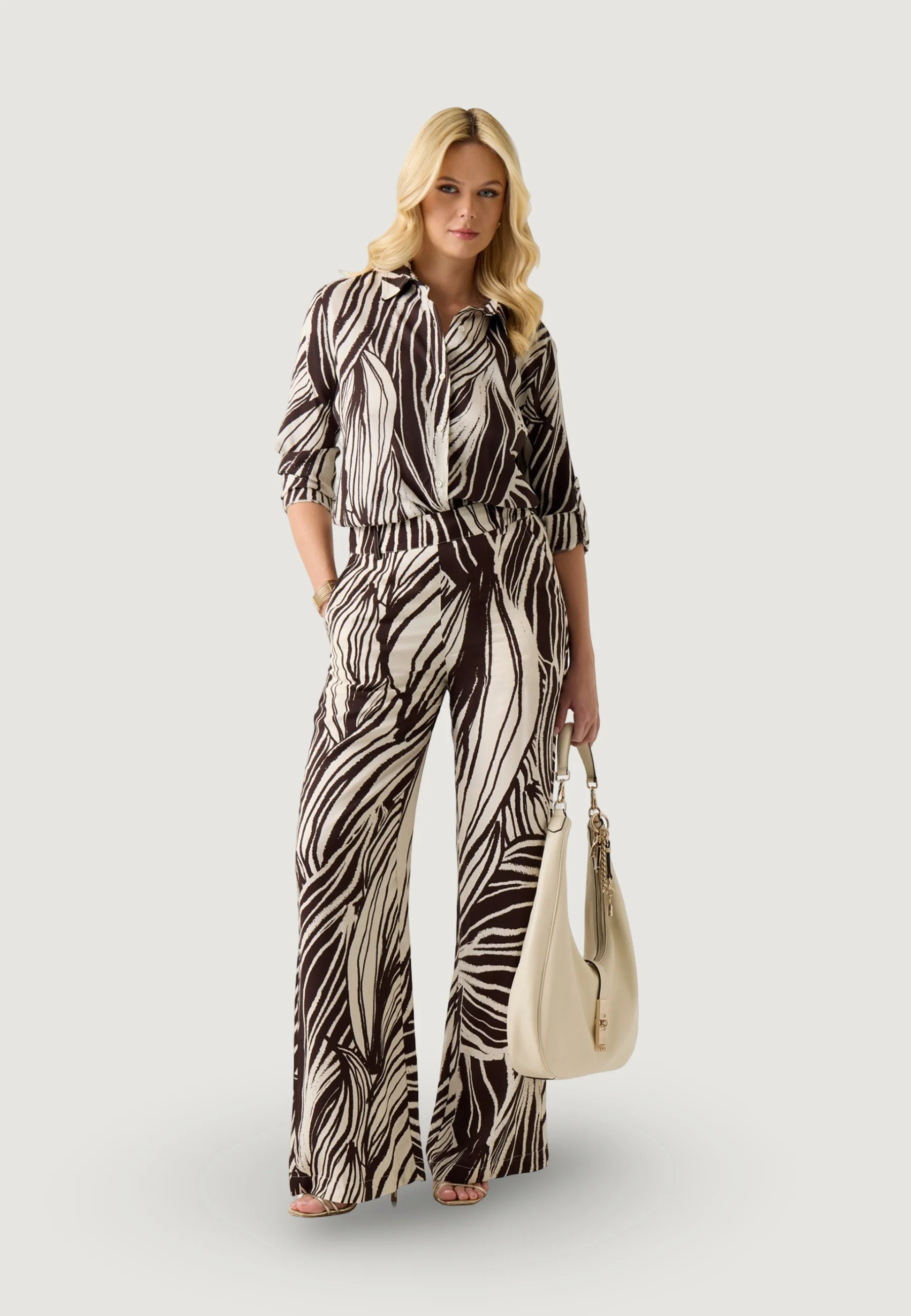 Pantaloni a palazzo Guess BASTIENNE WIDE LEG TROUSER - Image 3