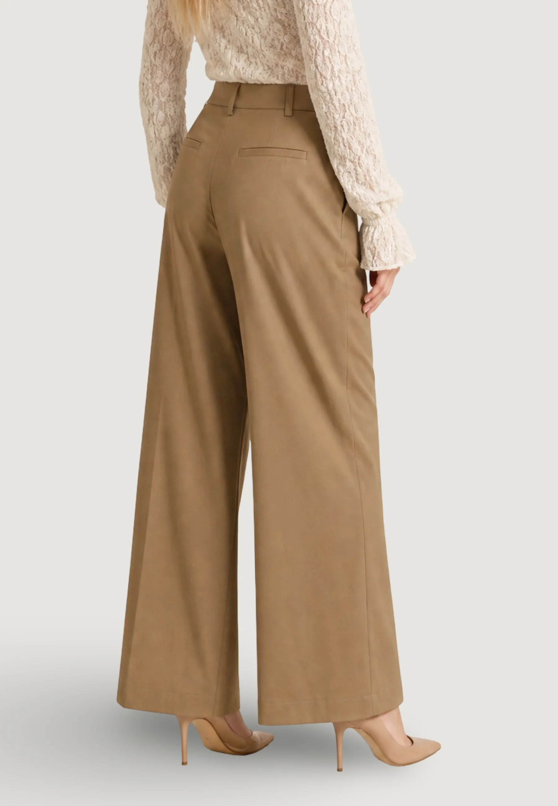 Pantaloni a palazzo I am Pantaloni Cotone Vita Alta - Image 2