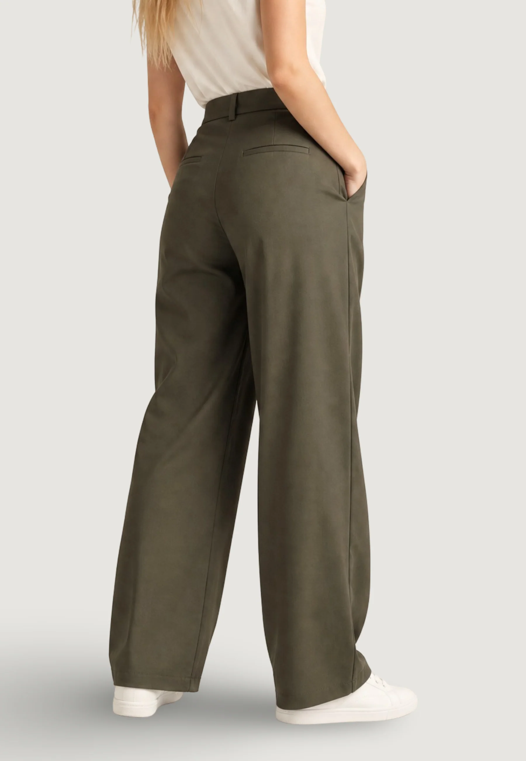 Pantaloni a palazzo I am Pantaloni Cotone Vita Alta - Image 2