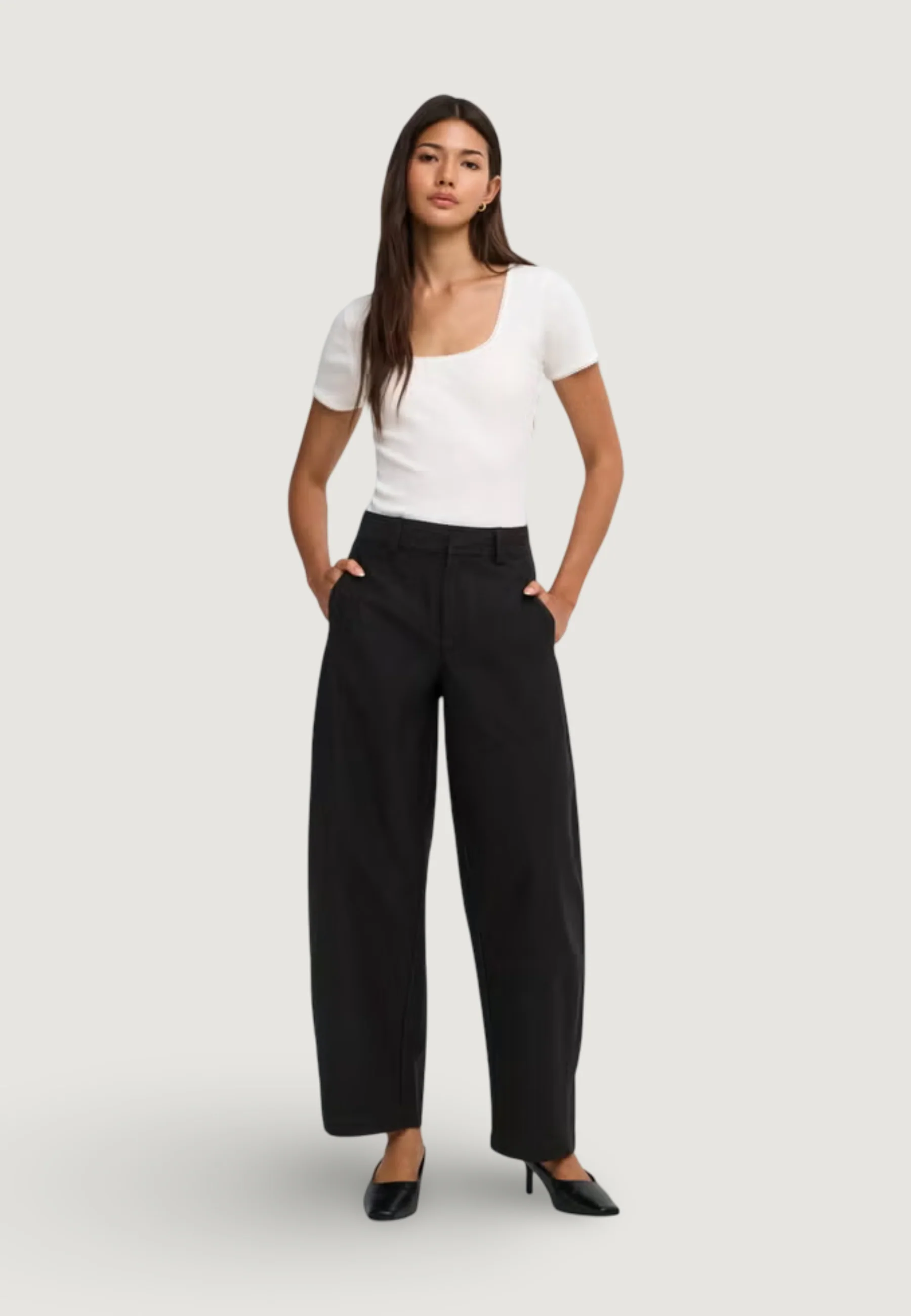 Pantaloni a palazzo Only ONLCLAIR MW BARREL PANT PNT NOOS - Image 5