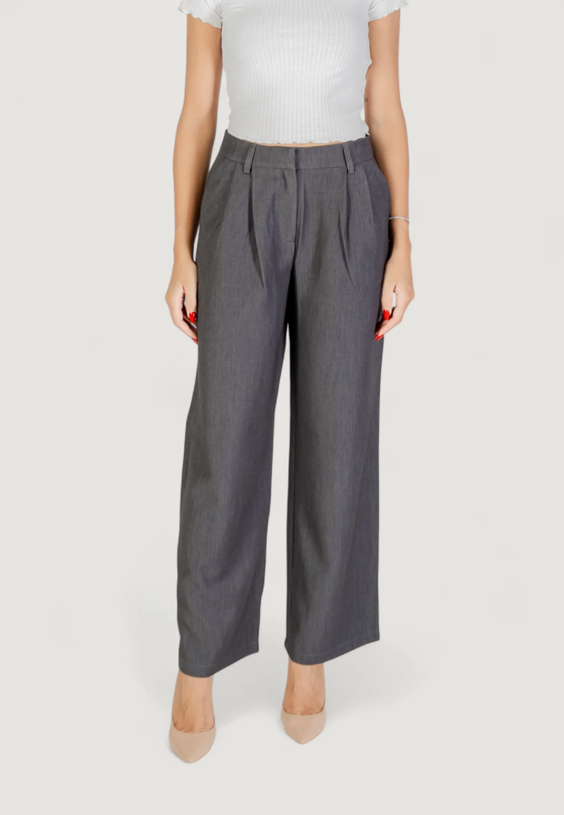Pantaloni a palazzo Only ONLHATTIE HW PLEAT MEL STR PANT TLR NOOS - Image 3