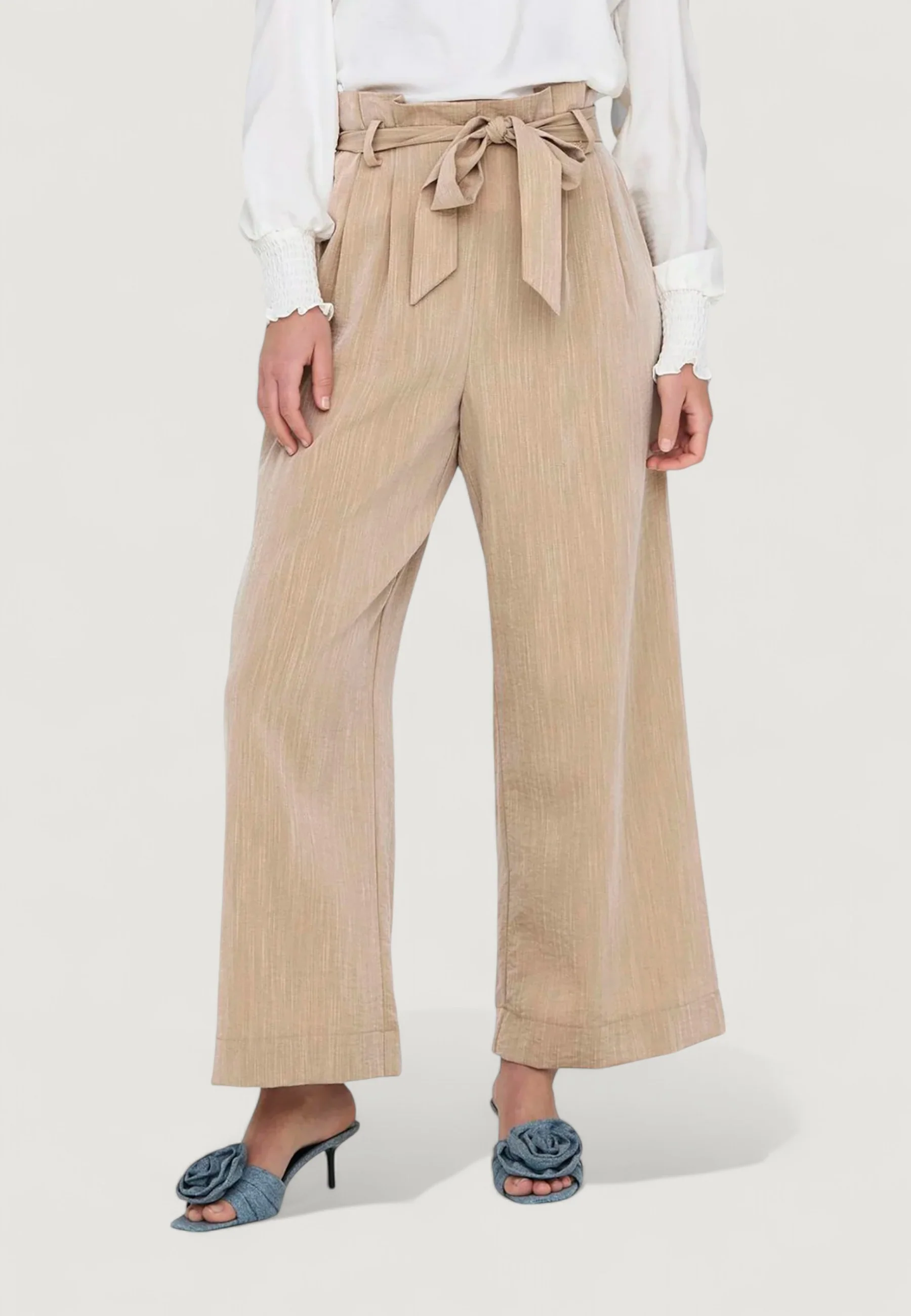 Pantaloni a palazzo Only Onlmarsa Solid Paperbag Wvn Noos