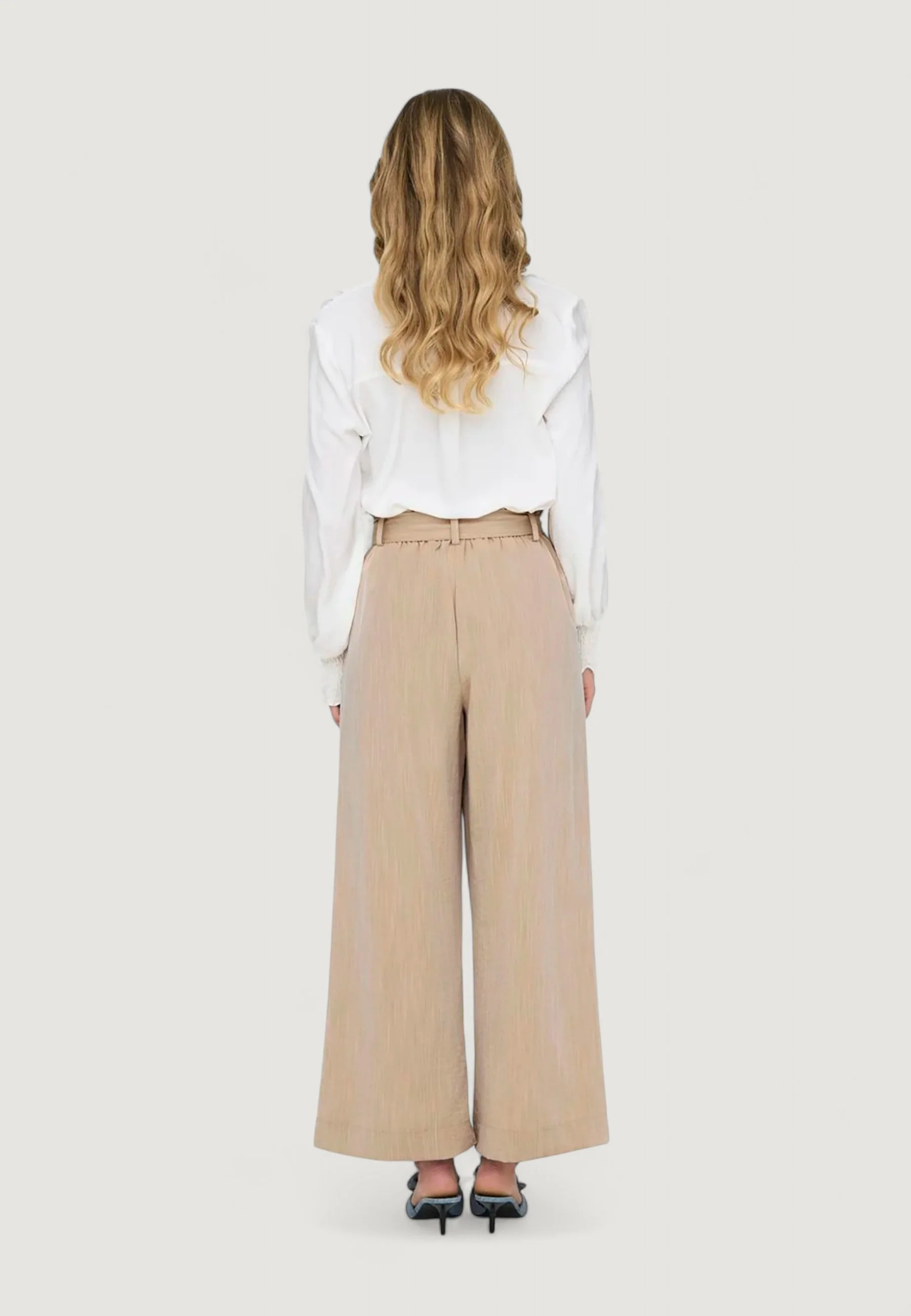 Pantaloni a palazzo Only Onlmarsa Solid Paperbag Wvn Noos - Image 4