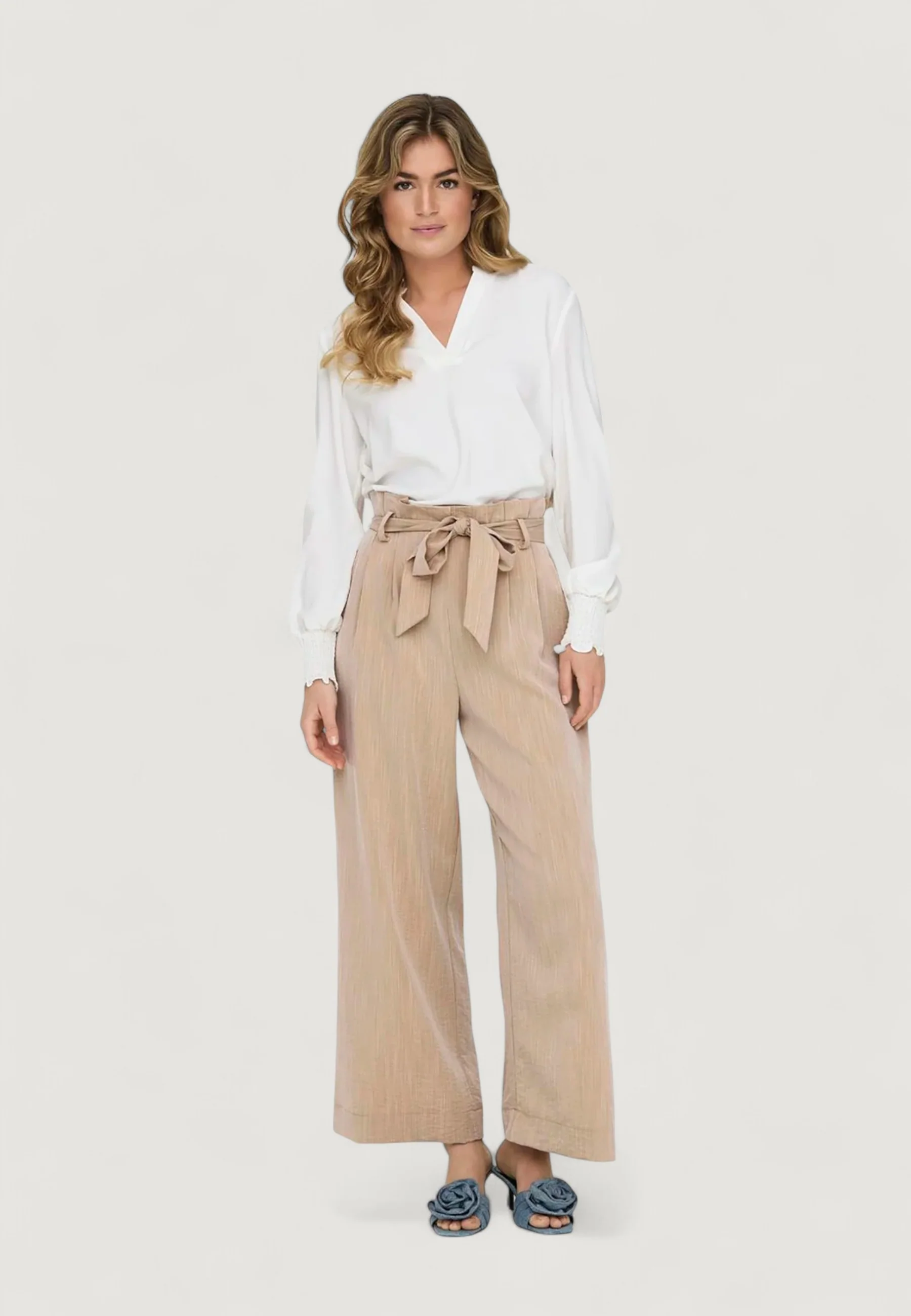 Pantaloni a palazzo Only Onlmarsa Solid Paperbag Wvn Noos - Image 5