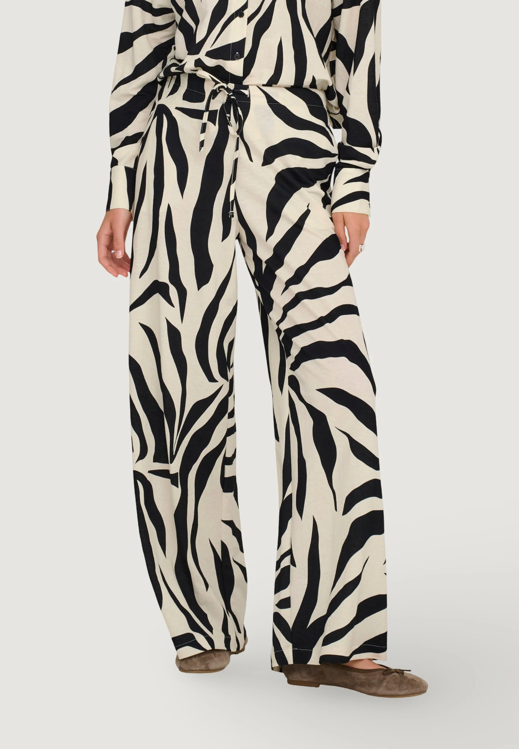 Pantaloni a palazzo Only Onlsakura Loose Pull Up Wvn
