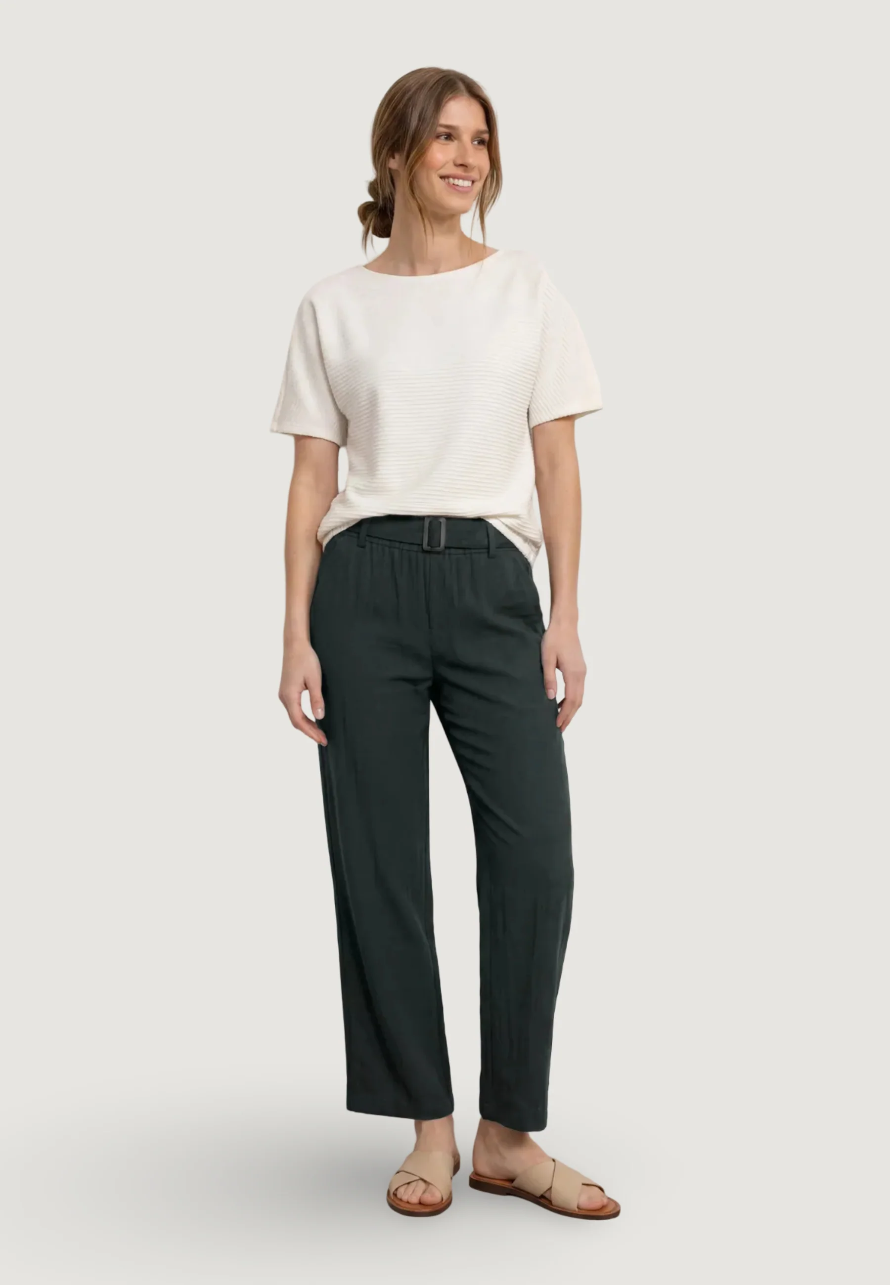 Pantaloni a palazzo Street One Wide Leg Belt Horn Buckle Solid HW - Image 4