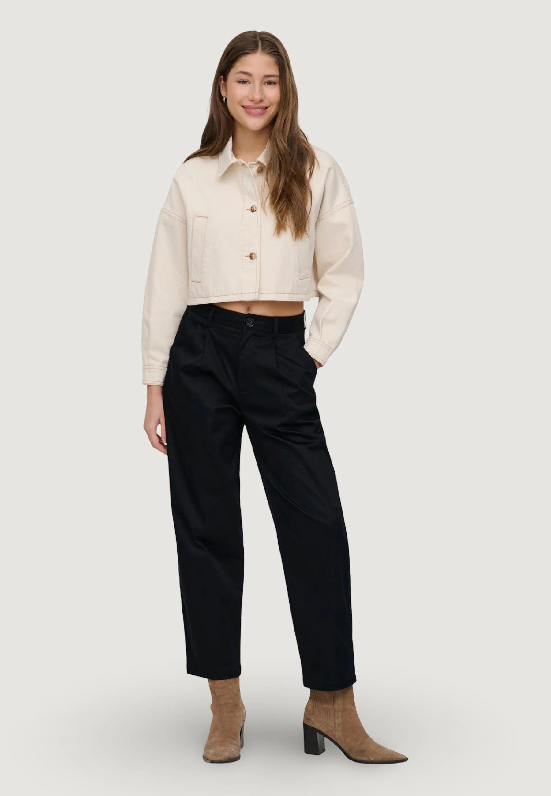 Pantaloni a sigaretta Only Onlcasil Hw Ank Barrel Chino Cc Pnt - Image 5