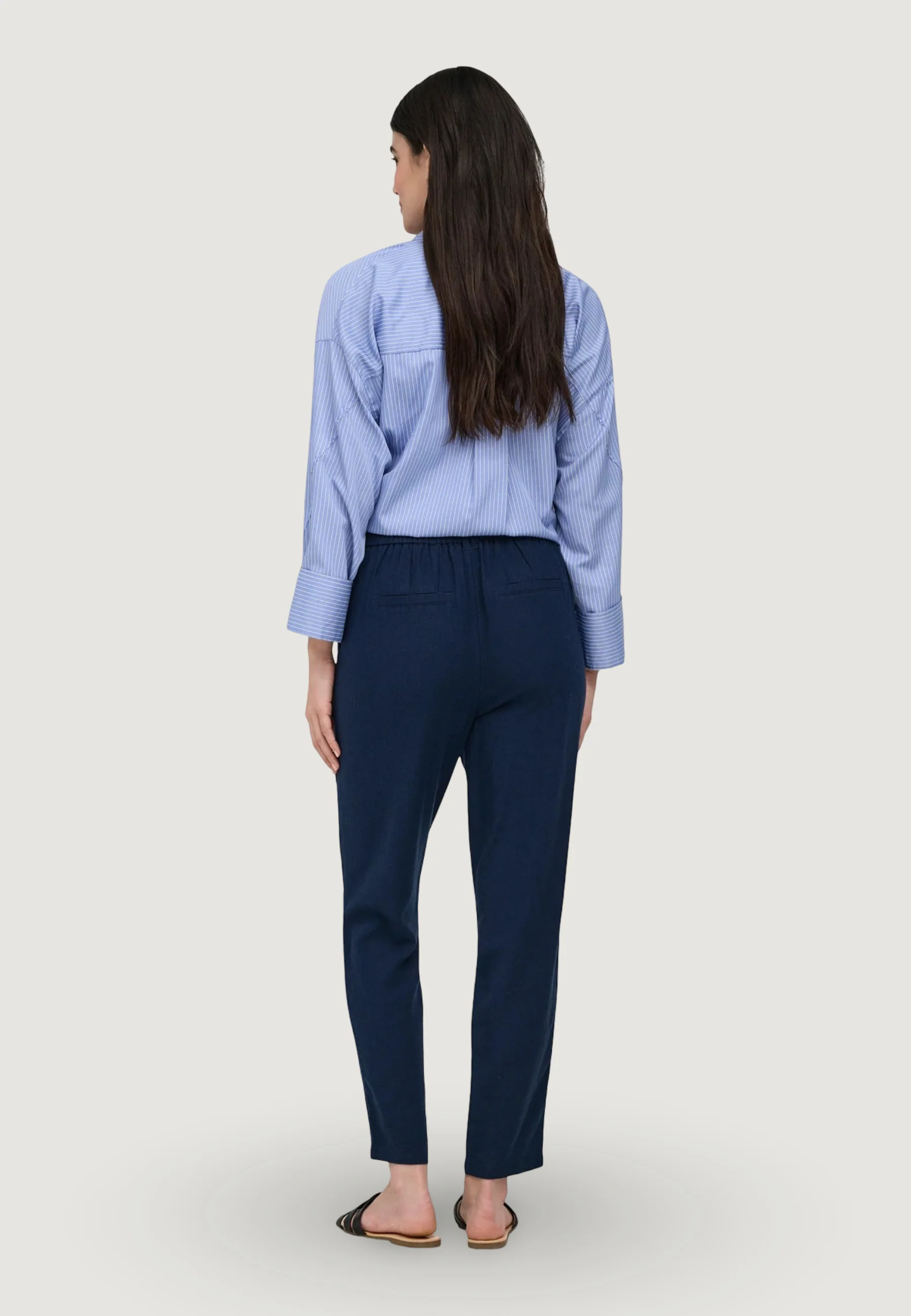 Pantaloni a sigaretta Only Onlgoa-Poptrash Easy Linen Bl Cc Pnt - Image 3