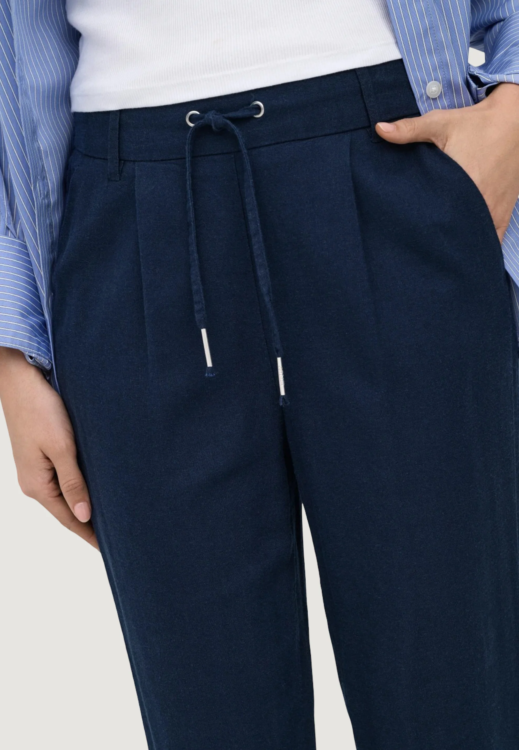 Pantaloni a sigaretta Only Onlgoa-Poptrash Easy Linen Bl Cc Pnt - Image 5
