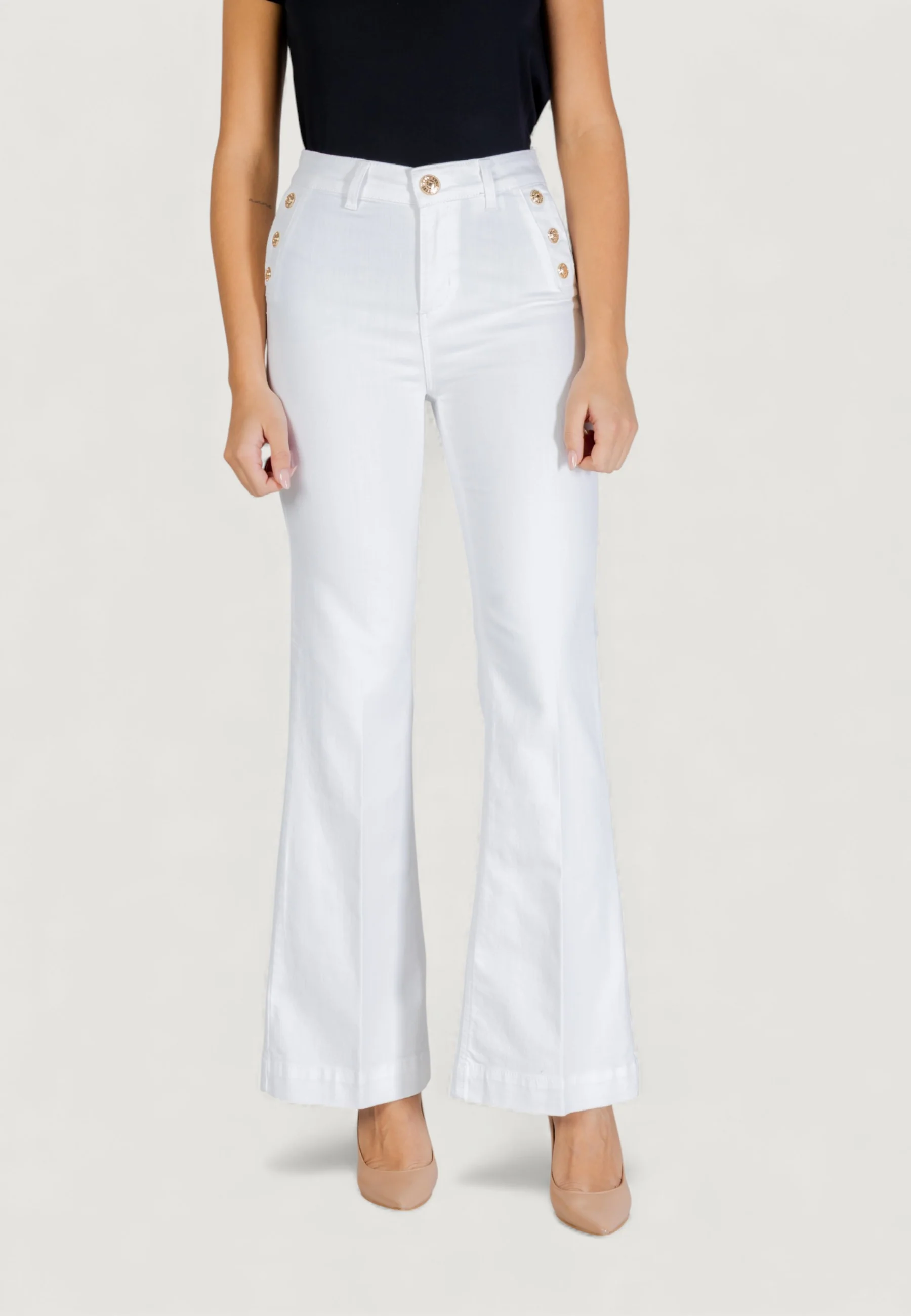 Pantaloni bootcut Liu-Jo B.UP FLARE BUTTON H.W.