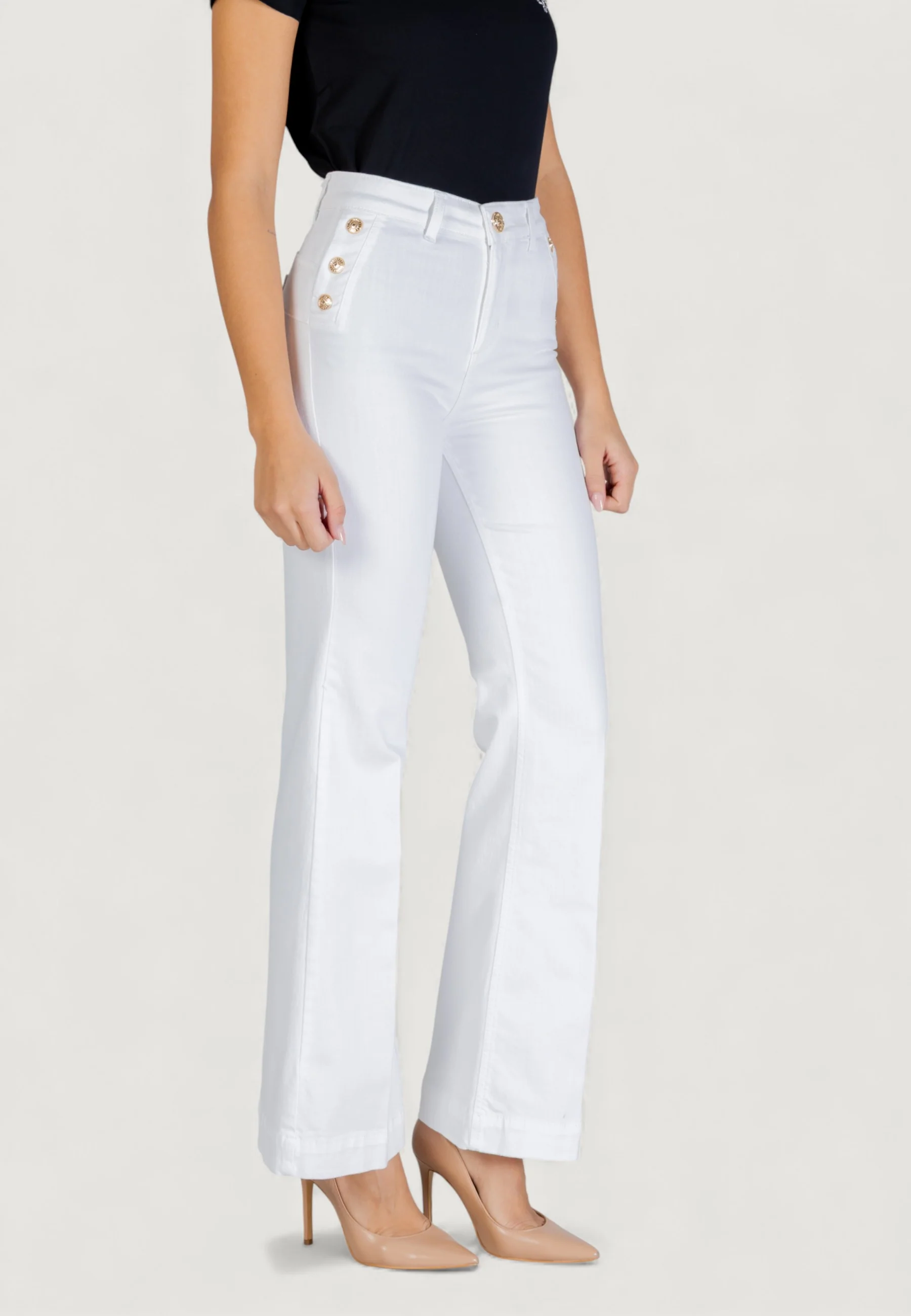 Pantaloni bootcut Liu-Jo B.UP FLARE BUTTON H.W. - Image 3