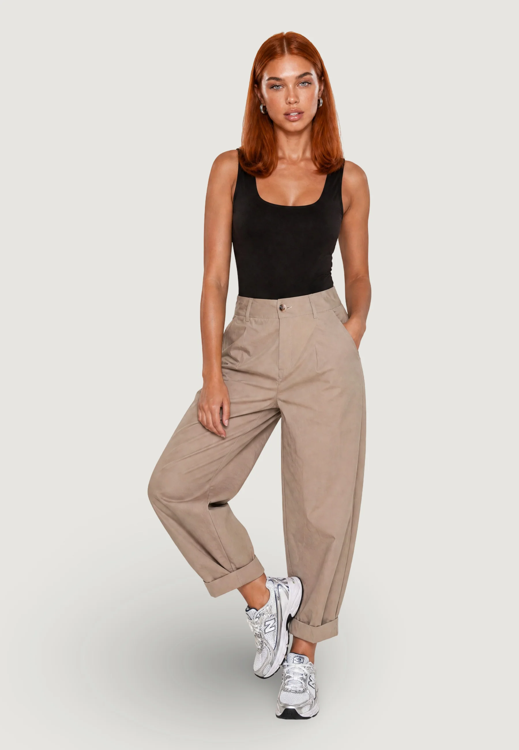Pantaloni cropped I am Pantaloni Cotone Risvolto - Image 2
