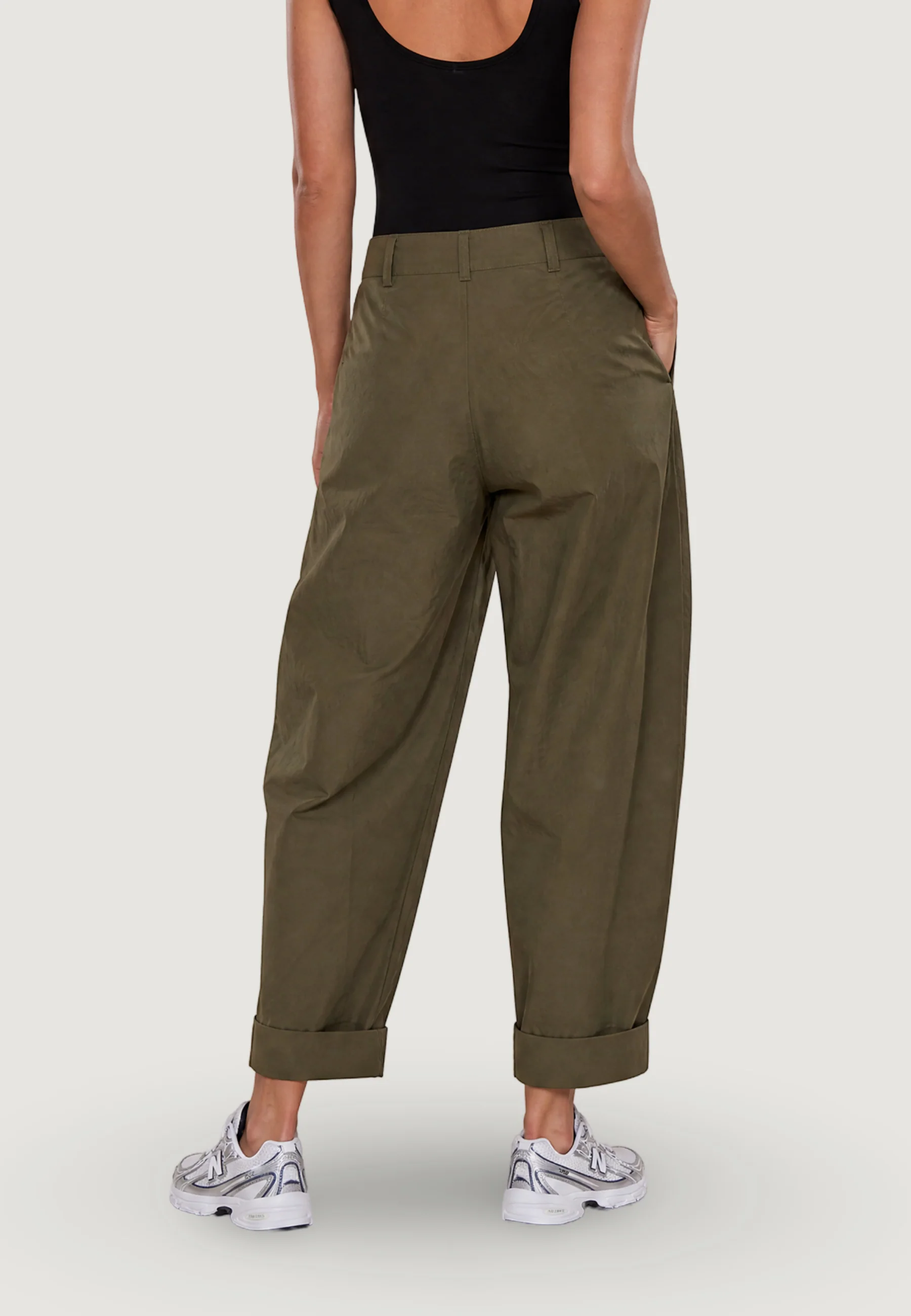 Pantaloni cropped I am Pantaloni Cotone Risvolto - Image 3