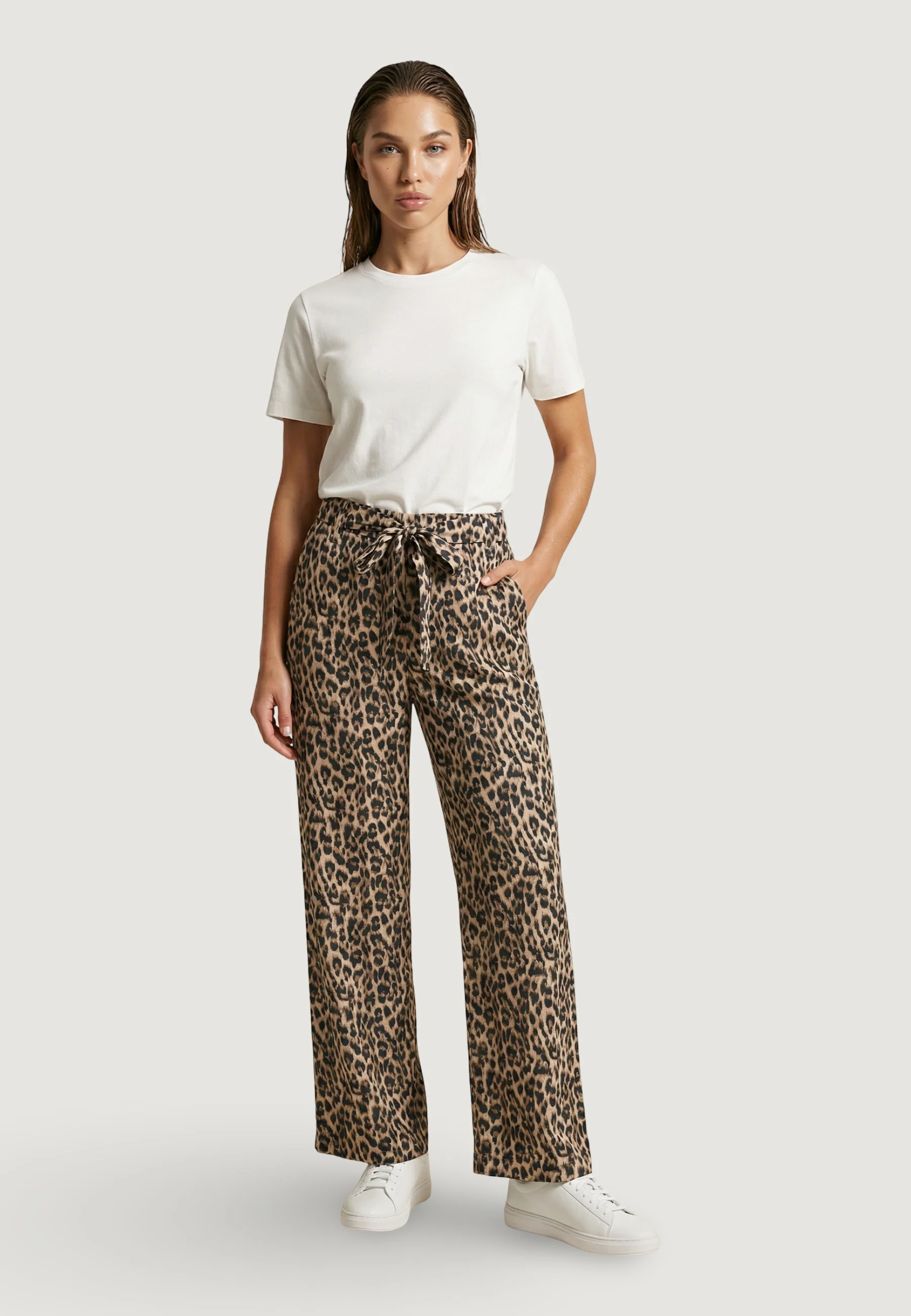Pantaloni cropped Only ONLNOVA LIFE VIS CROP PALAZZO PANT WVN - Image 5