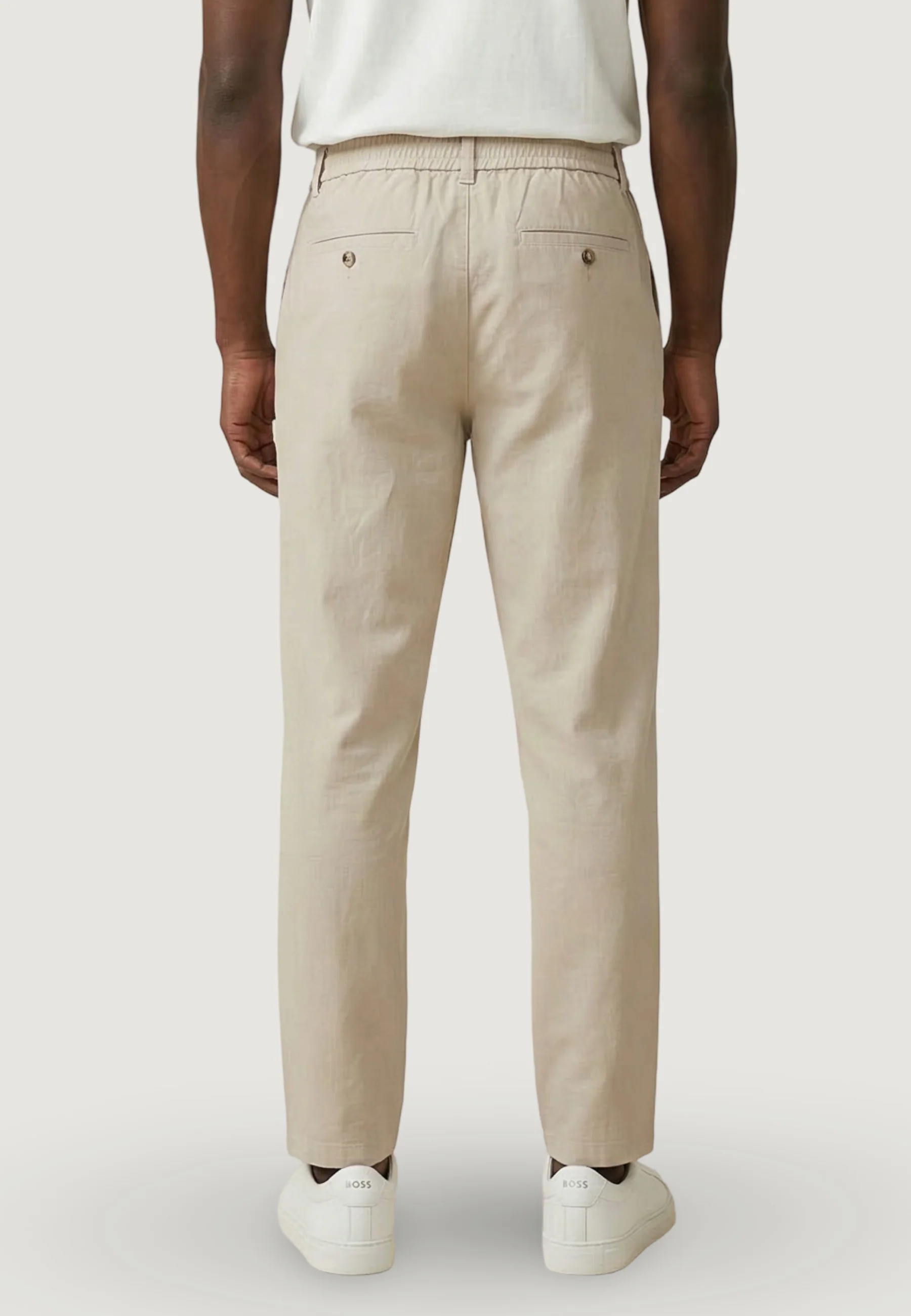 Pantaloni regular / comfort Only & Sons Onslee Tapered 0007 Cot Lin String Pant - Image 4