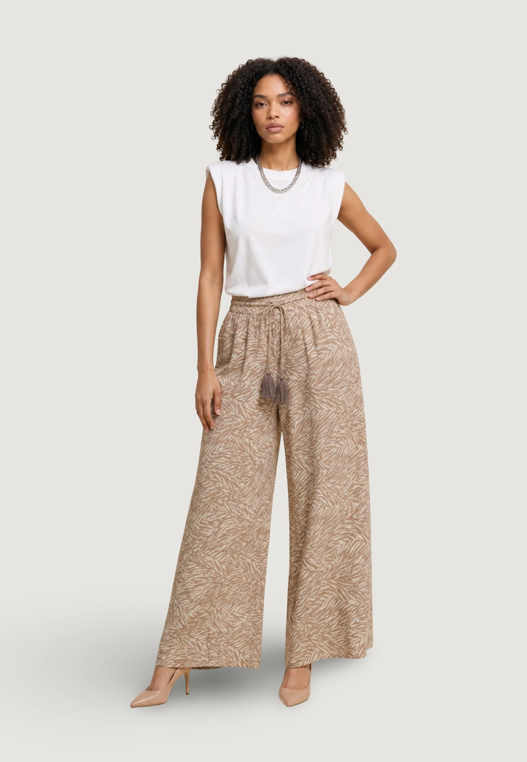 Pantaloni regular Ayfee PANTALONE AMPIO ELASTICO CON COULISSE - Image 2