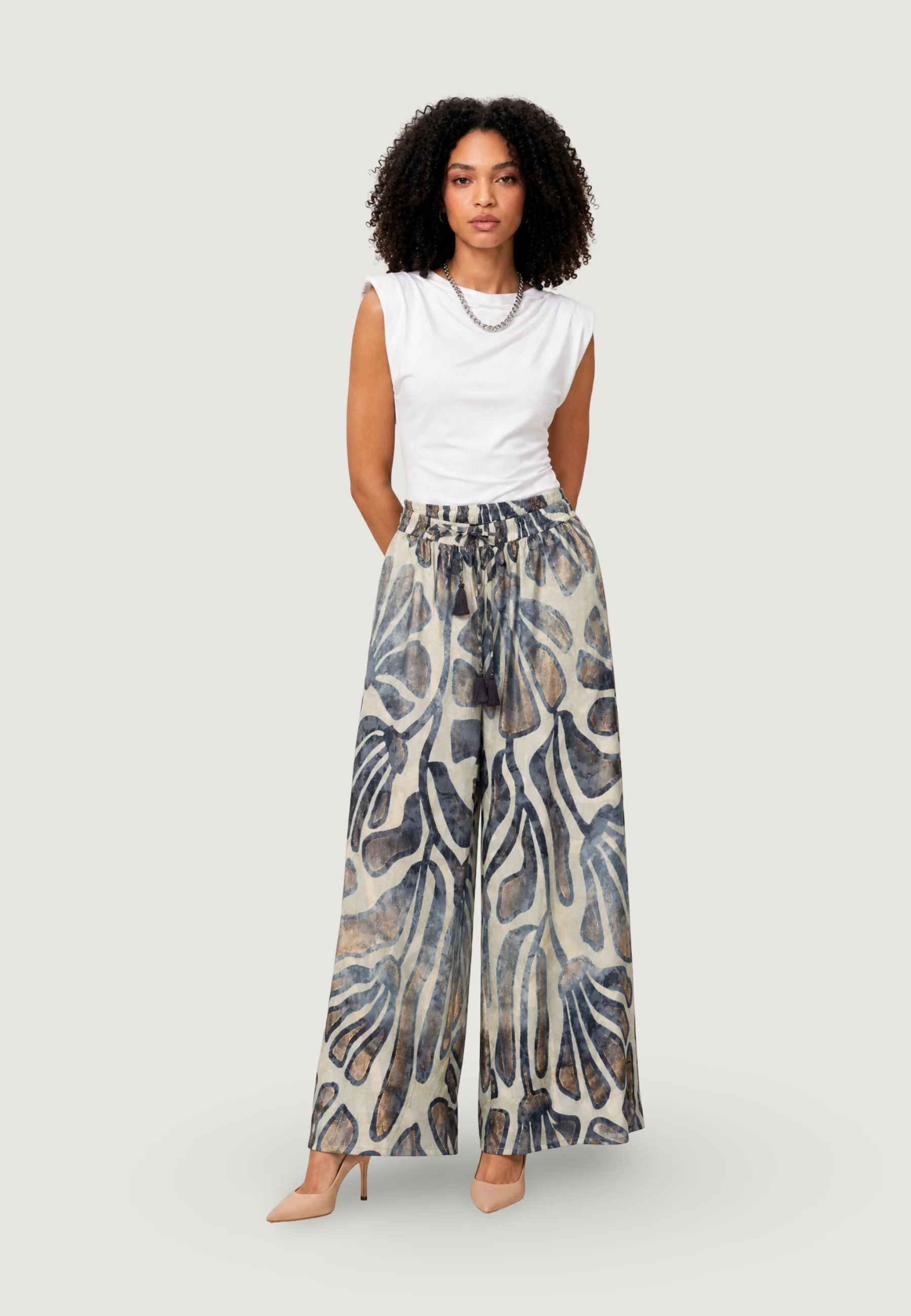 Pantaloni regular Ayfee PANTALONE AMPIO ELASTICO CON COULISSE - Image 2
