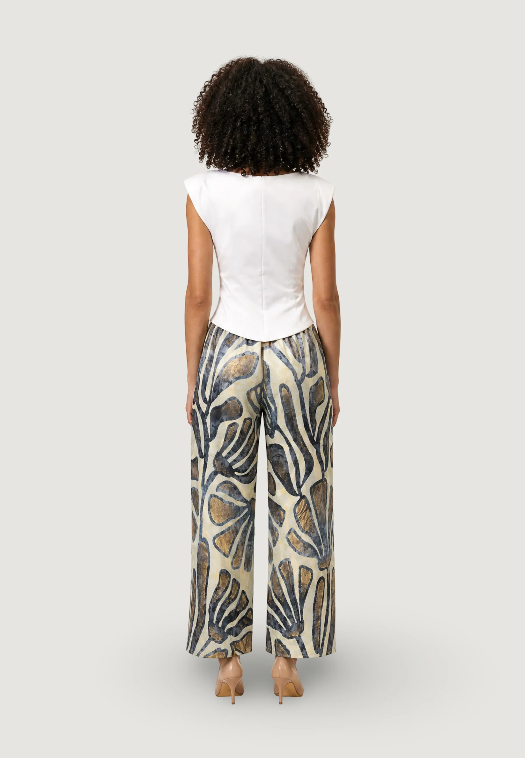 Pantaloni regular Ayfee PANTALONE AMPIO ELASTICO CON COULISSE - Image 4
