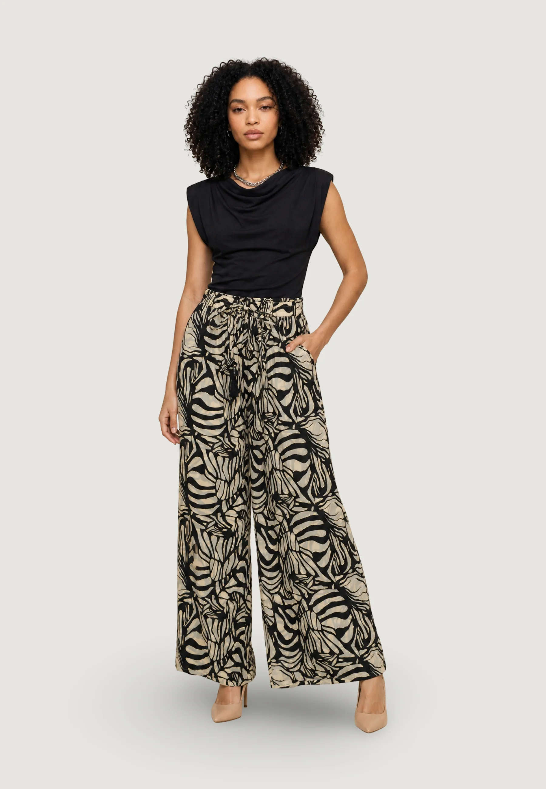Pantaloni regular Ayfee PANTALONE AMPIO ELASTICO CON COULISSE - Image 2