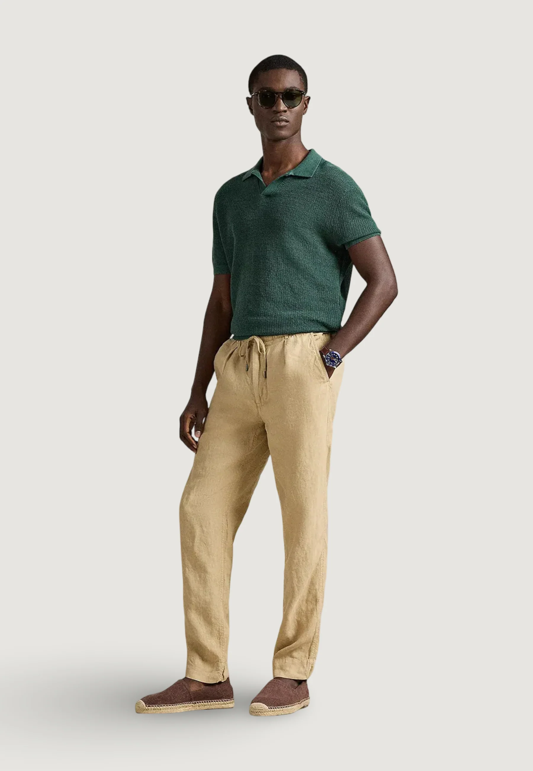 Pantaloni regular / comfort Lyle & Scott CHINO LINO LUNGO - Image 3