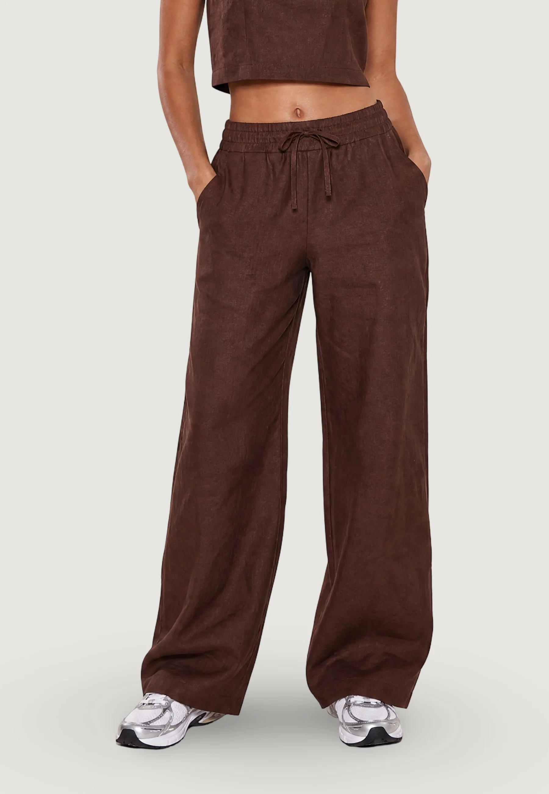 Pantaloni regular I am Pantaloni Lino Ampi - Image 2