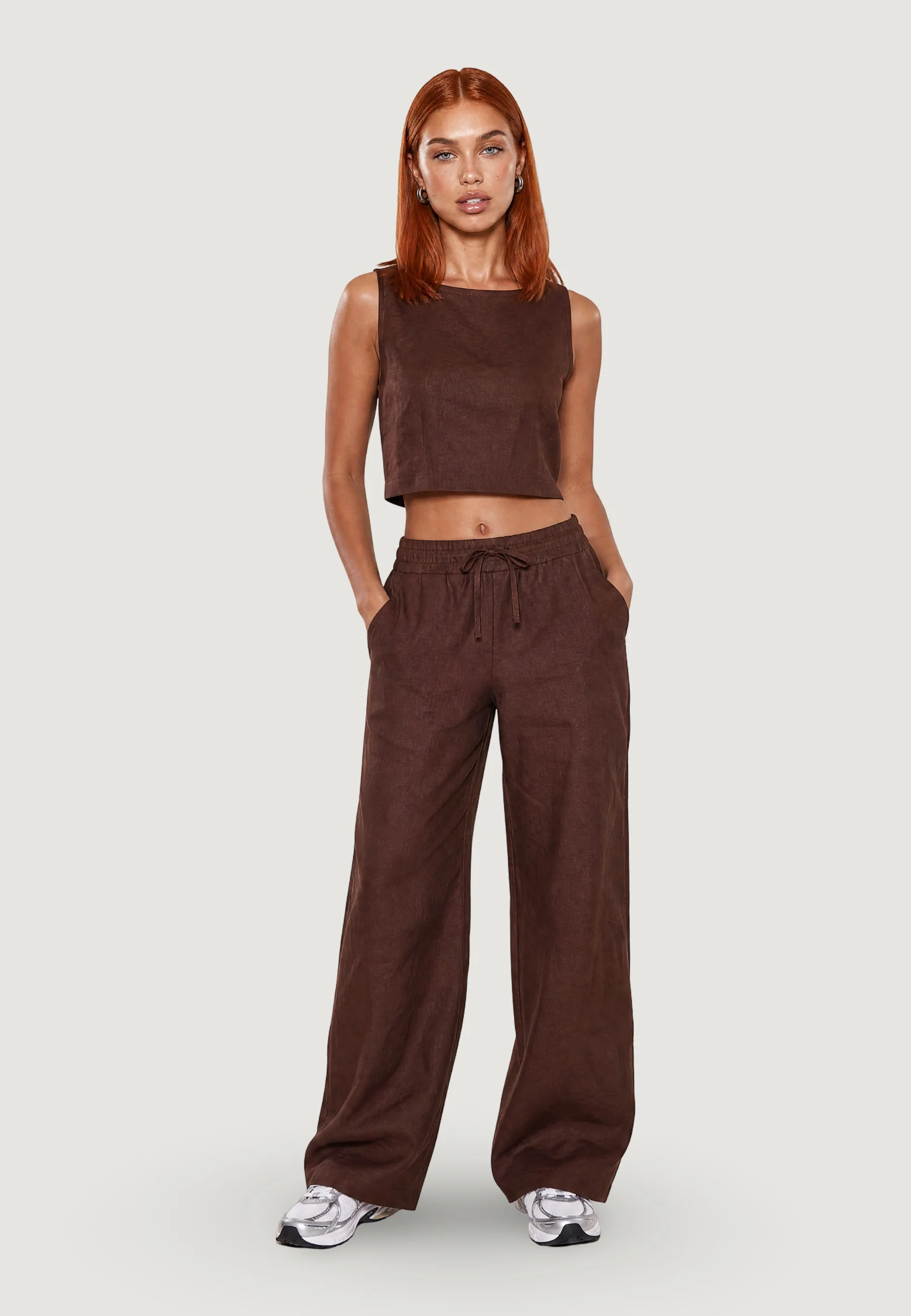 Pantaloni regular I am Pantaloni Lino Ampi - Image 4