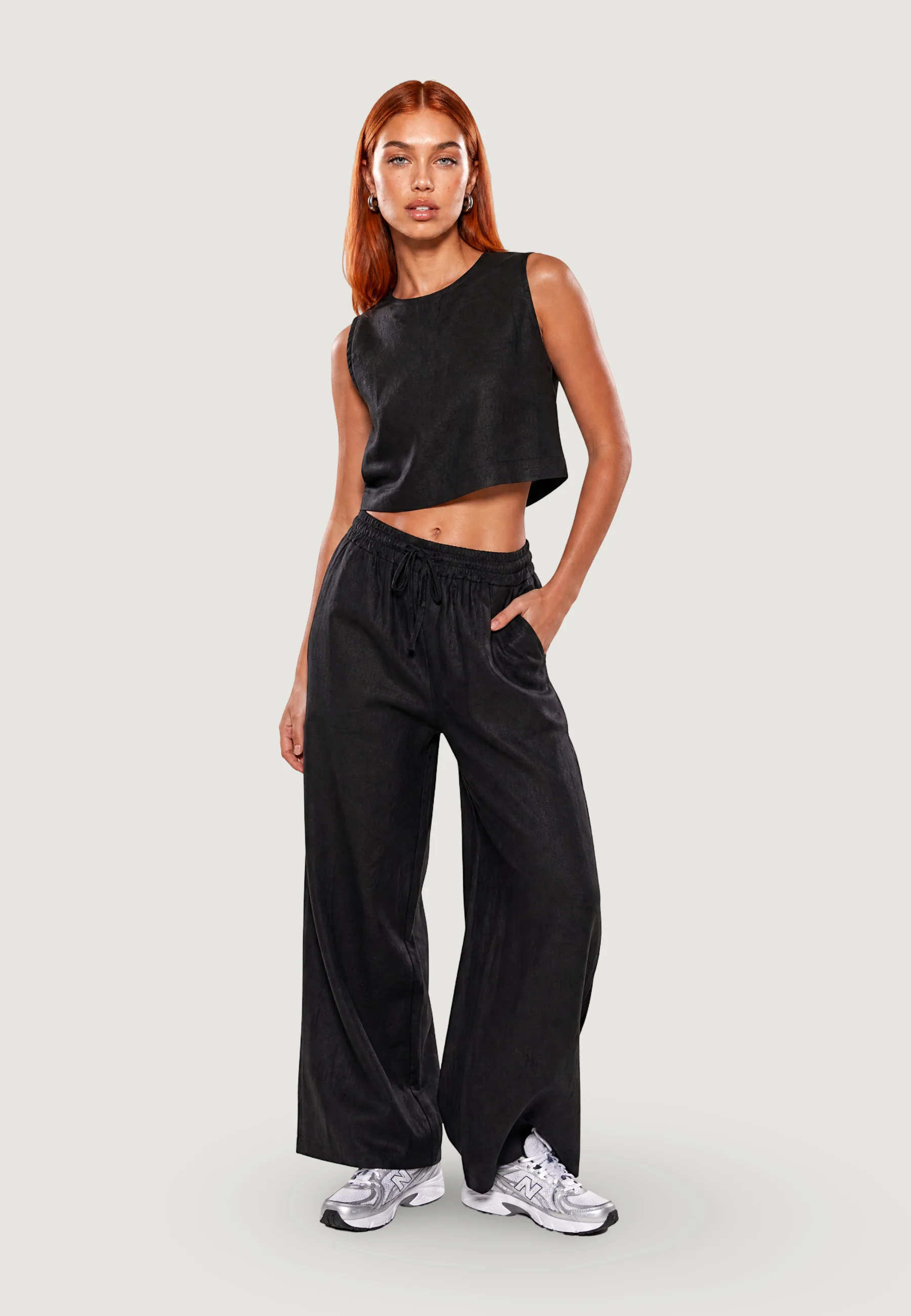 Pantaloni regular I am Pantaloni Lino Ampi - Image 3