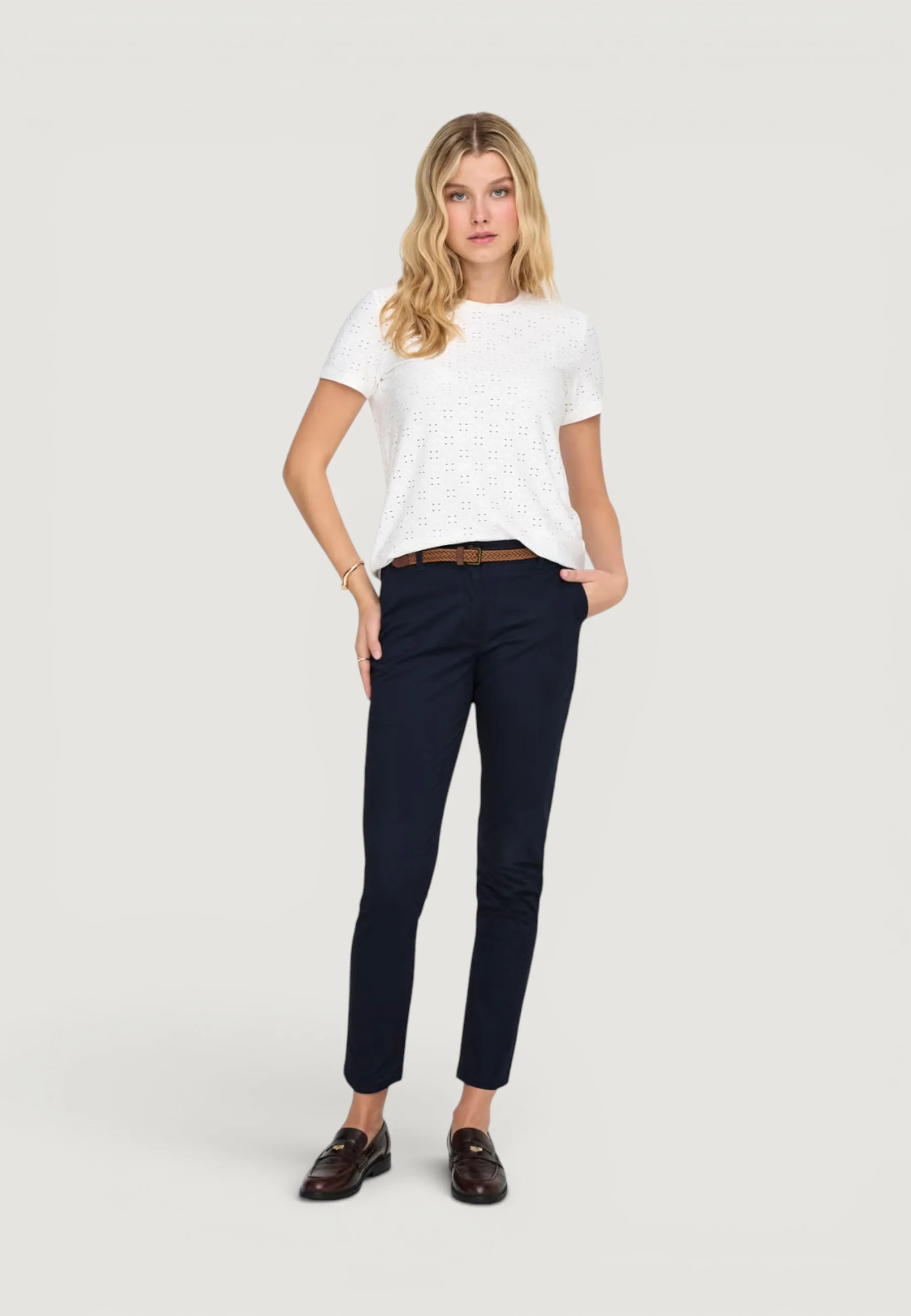 Pantaloni regular Jacqueline de Yong JDYCHICAGO MW BELT CHINO PANTS WVN NOOS - Image 5