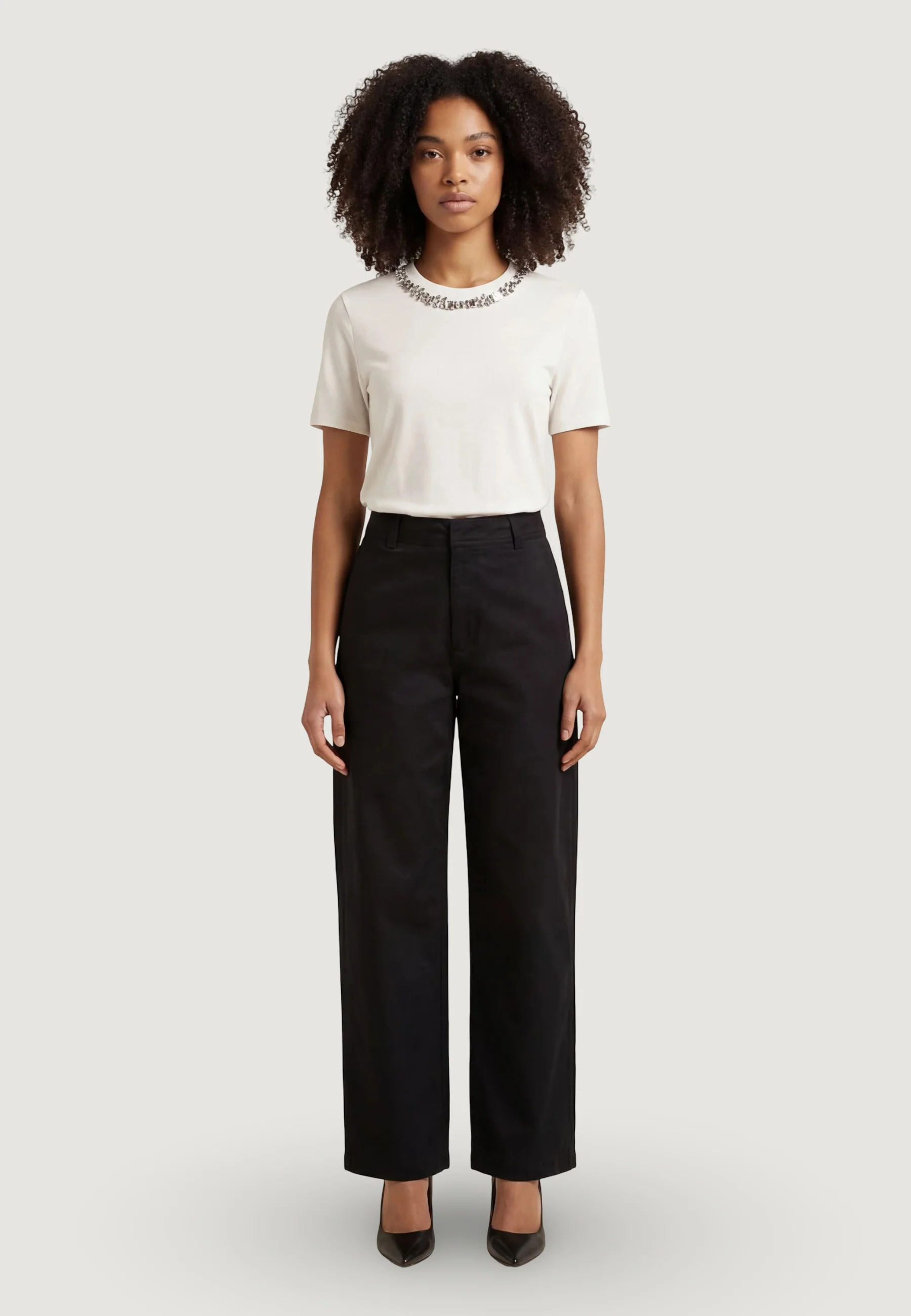 Pantaloni regular Jacqueline de Yong Jdyselma Hw Barrel Pant Pnt - Image 5