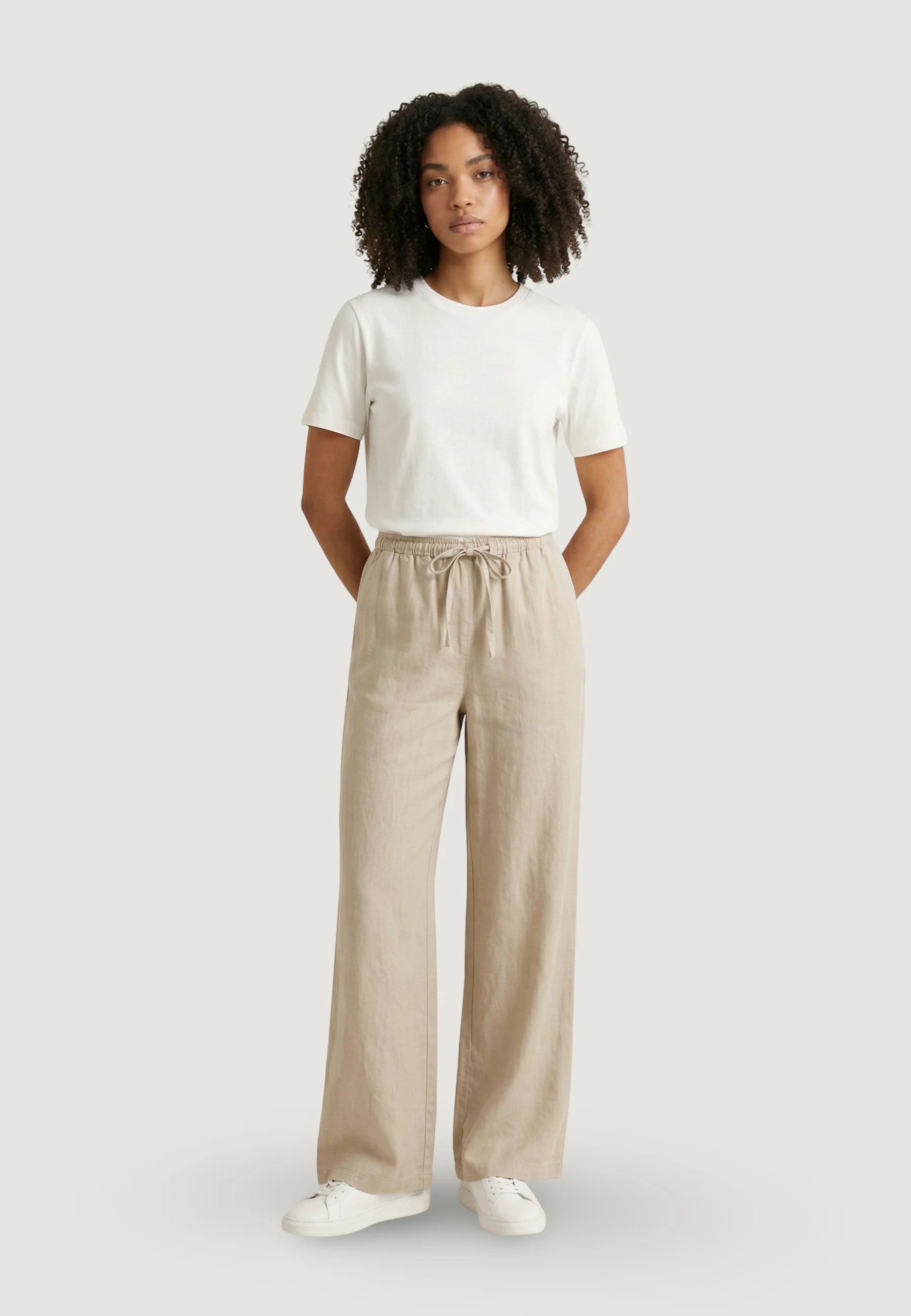 Pantaloni regular Only Onlaris Life Pullup Tie Pants Wvn Cc - Image 4