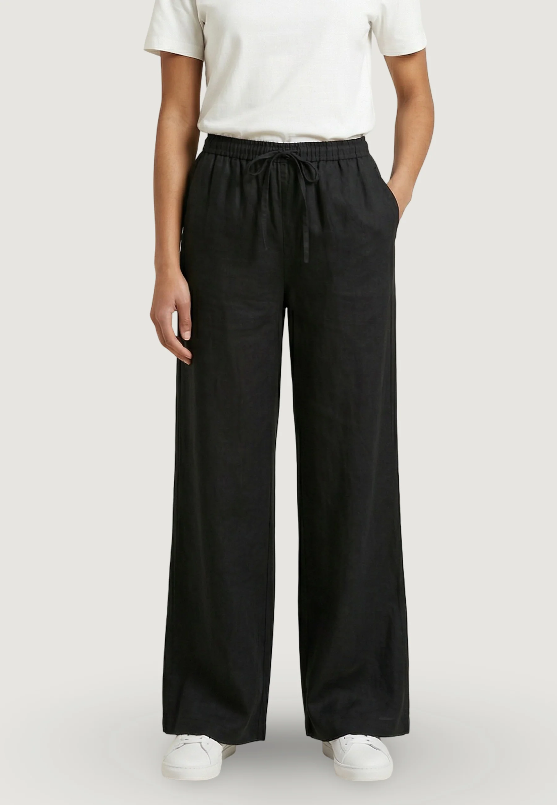 Pantaloni regular Only Onlaris Life Pullup Tie Pants Wvn Cc