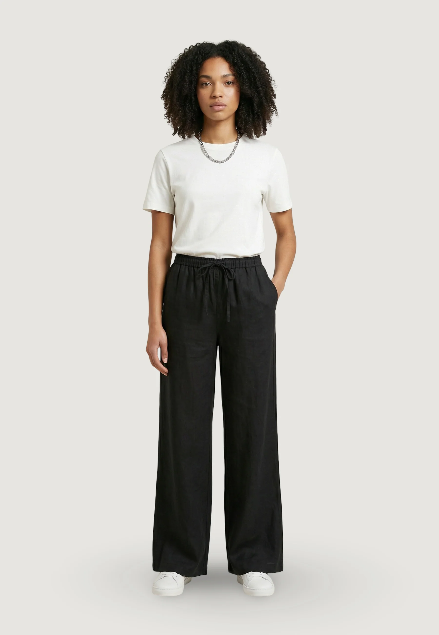 Pantaloni regular Only Onlaris Life Pullup Tie Pants Wvn Cc - Image 3