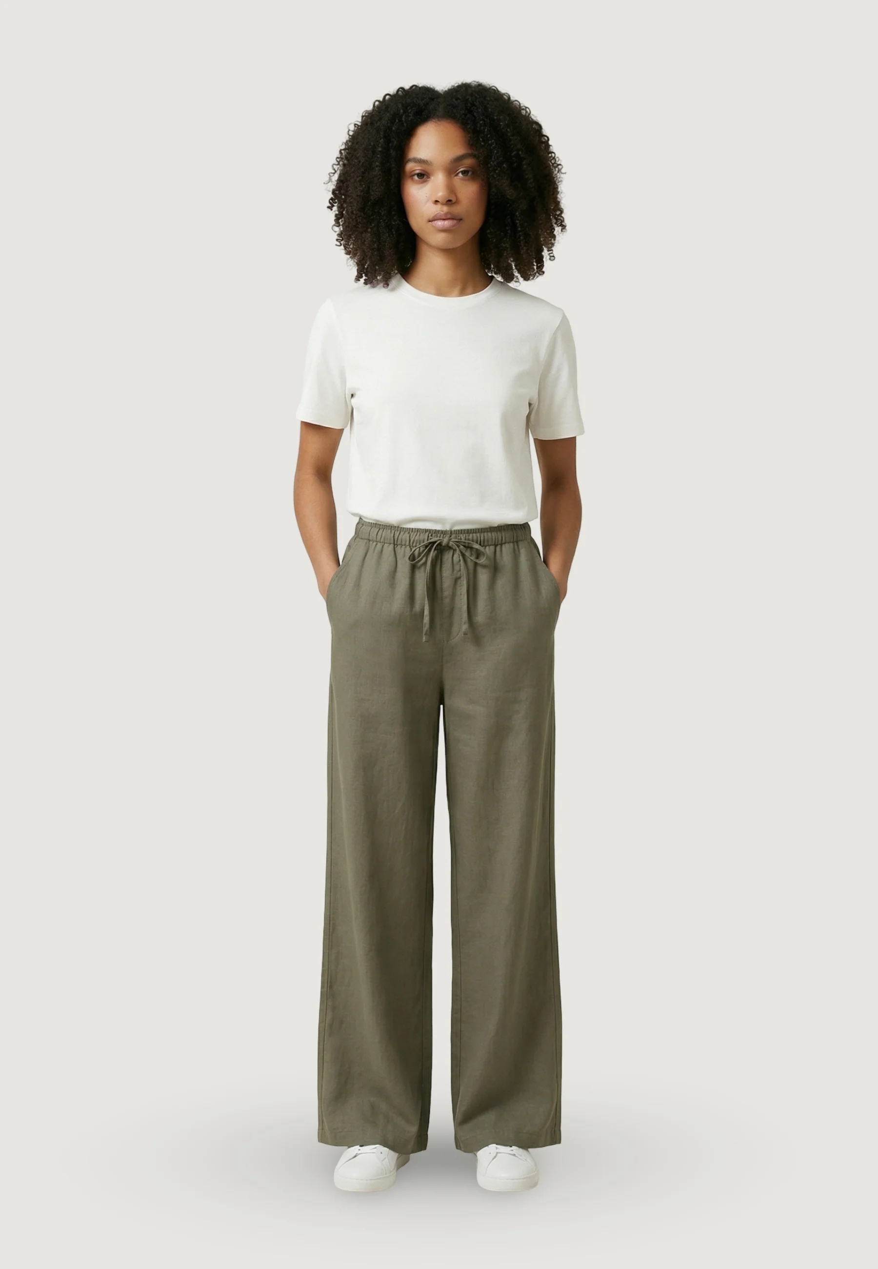 Pantaloni regular Only Onlaris Life Pullup Tie Pants Wvn Cc - Image 2