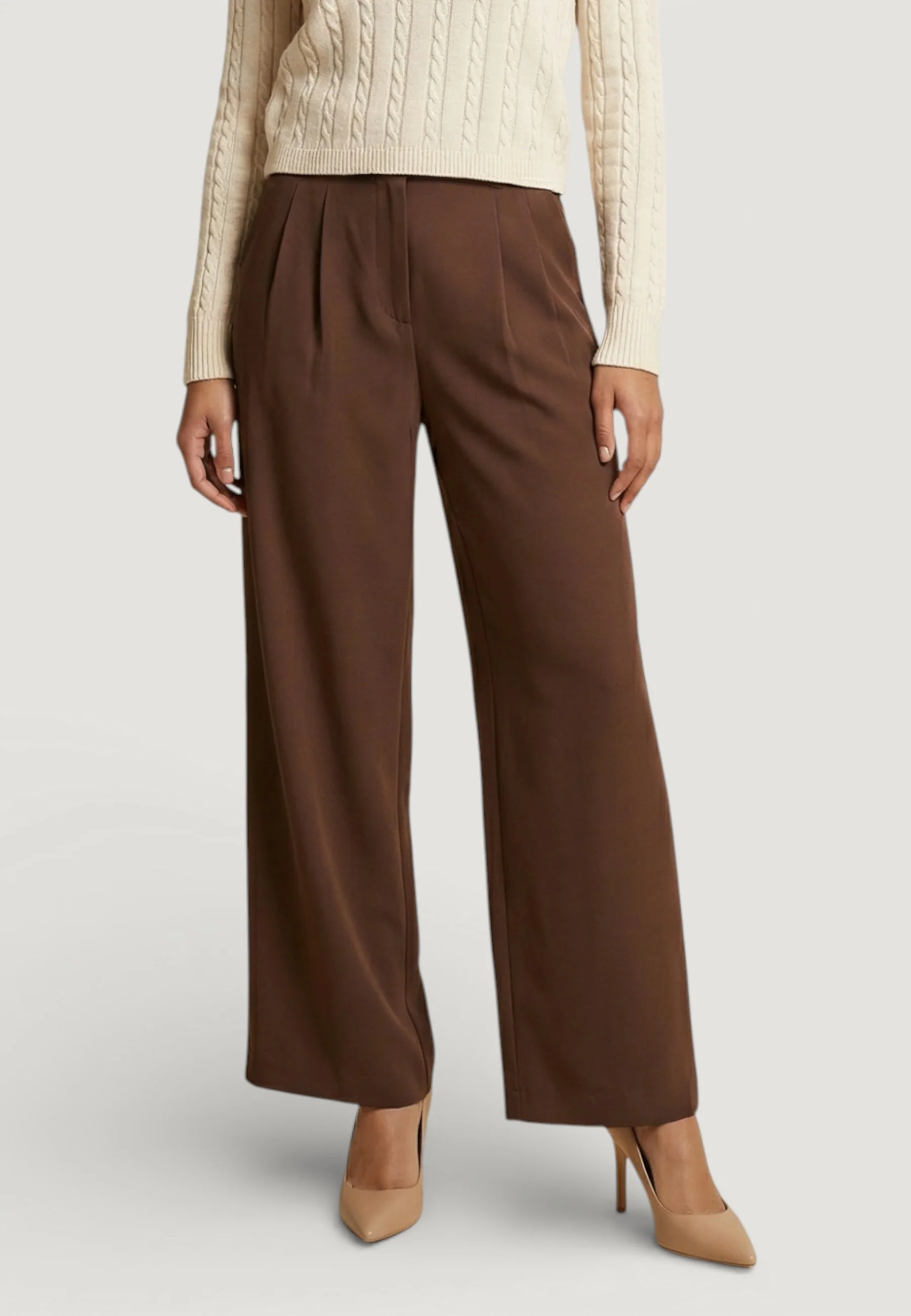 Pantaloni regular Only Onldove Life Hw Wide Cc Tlr