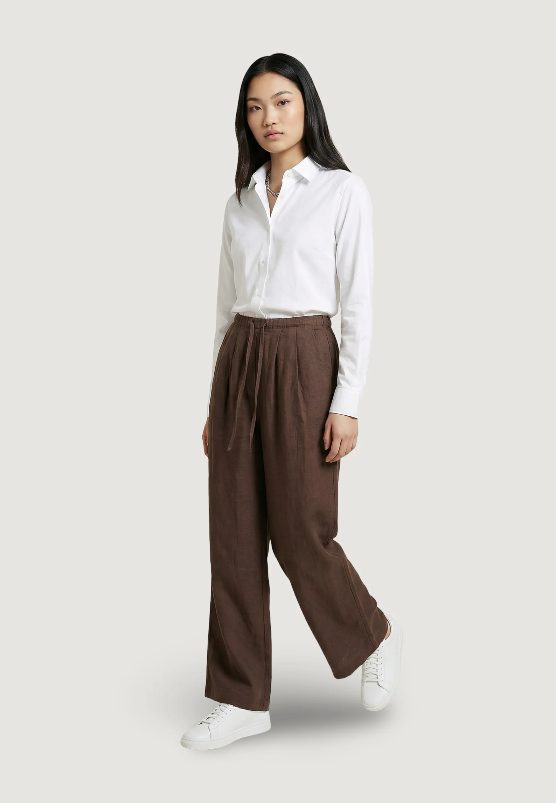 Pantaloni regular Only Onlita Mw Linen Look Wide Tlr - Image 5
