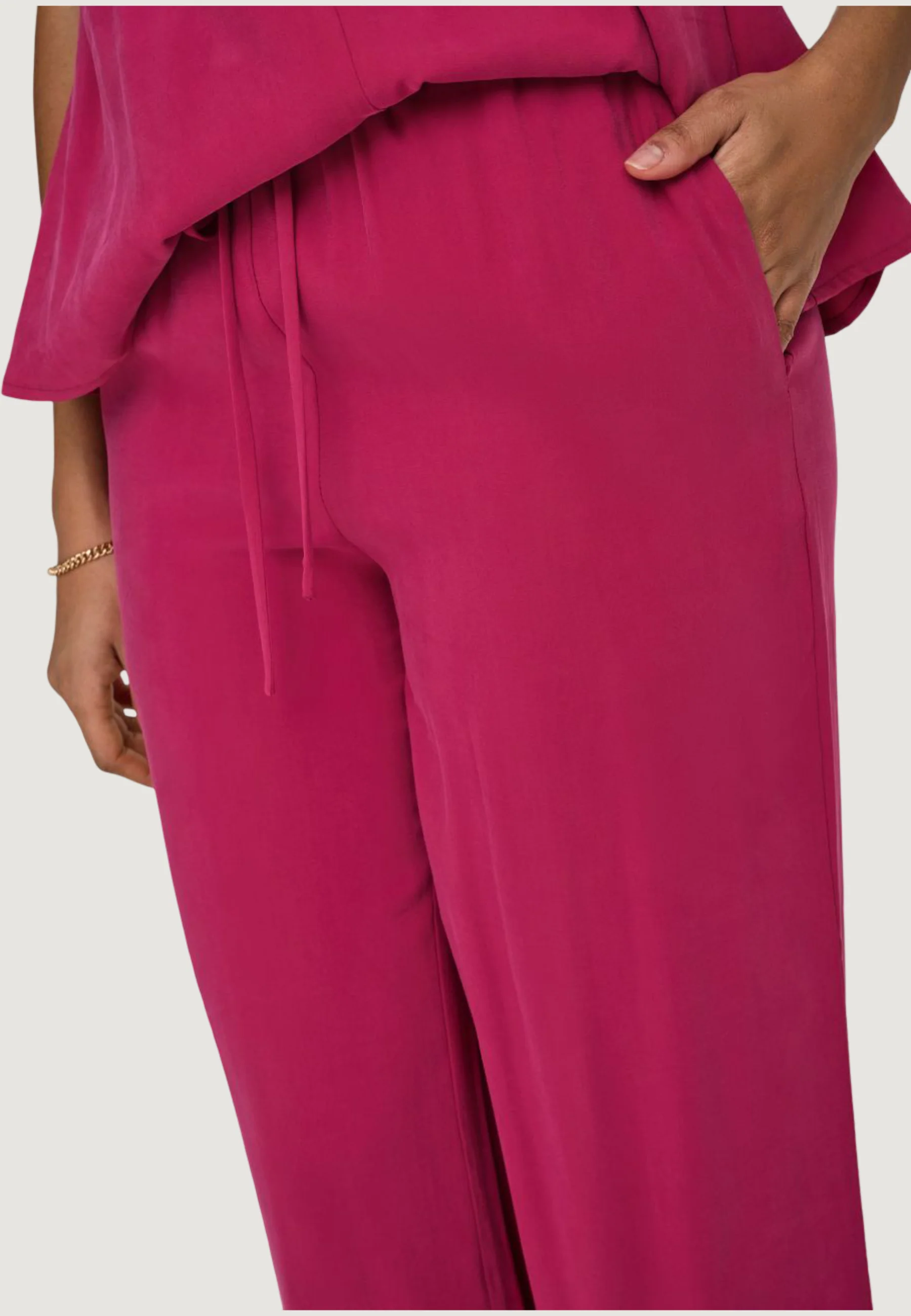 Pantaloni regular Only Onlmadeli Oaklyn Long Pull Up Wvn - Image 2