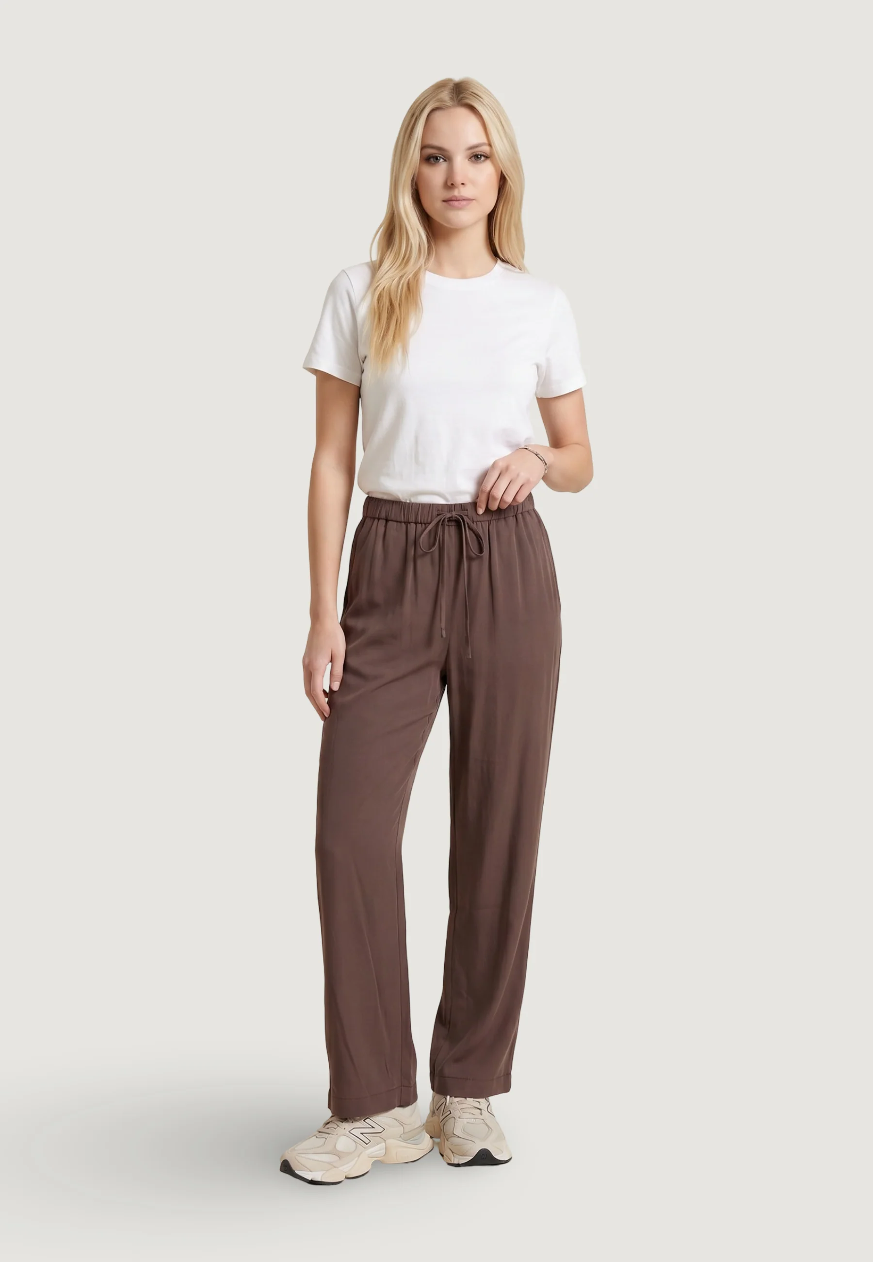 Pantaloni regular Only Onlmadeli Oaklyn Long Pull Up Wvn - Image 5