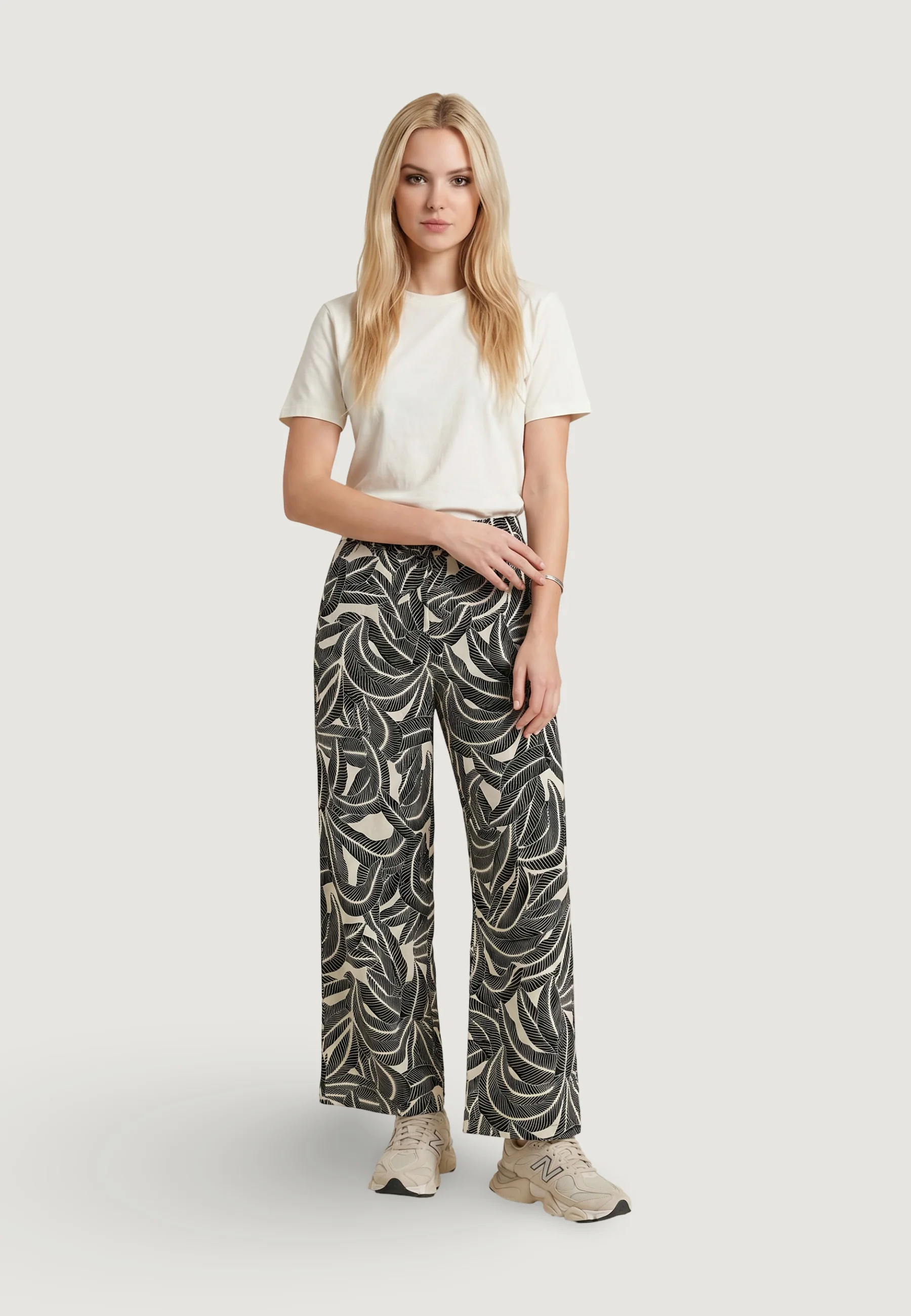 Pantaloni regular Only ONLNOVA LIFE VIS PALAZZO PANT WVN - Image 5