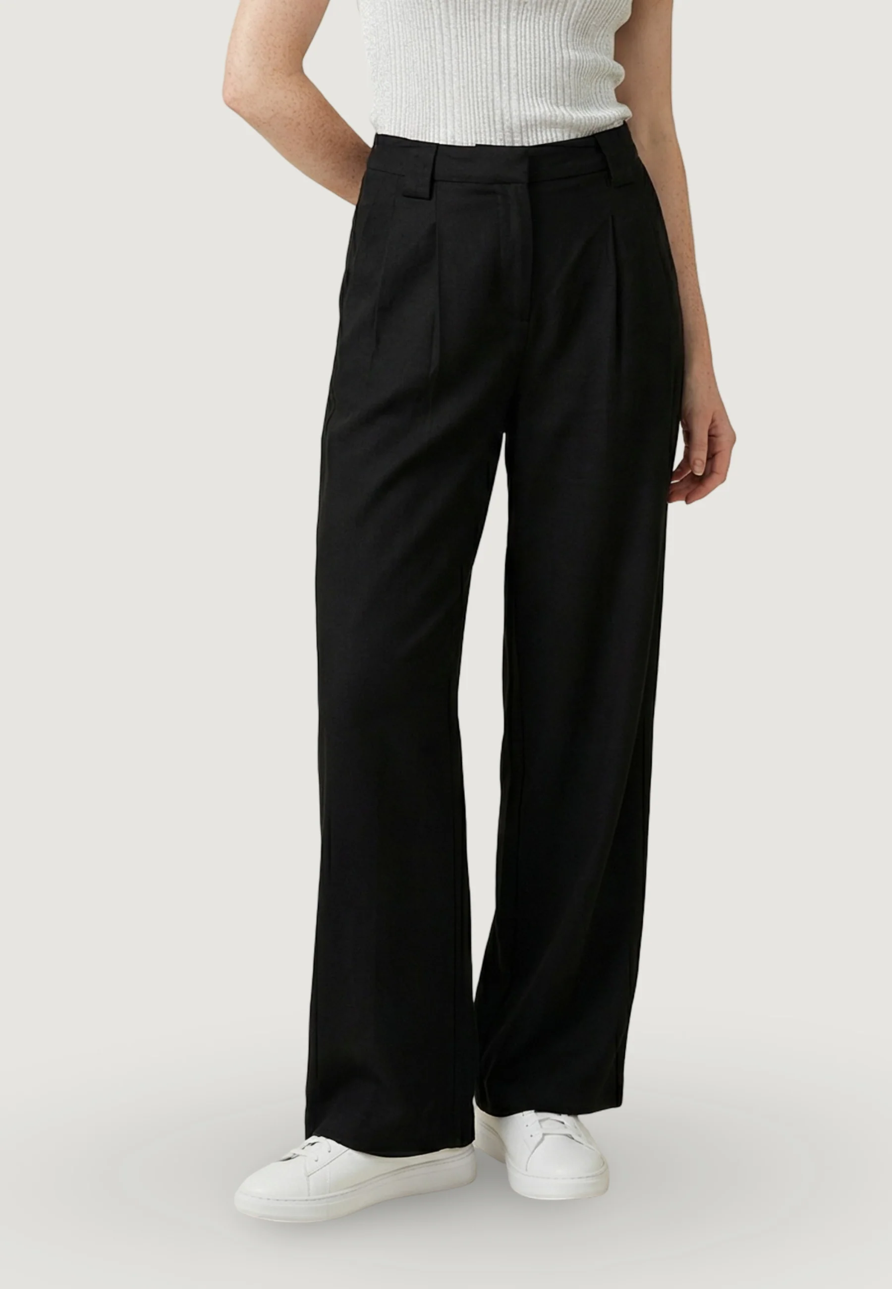 Pantaloni regular Only Onlsvea-Goa Mw Linen Bl Wide Cc Pnt