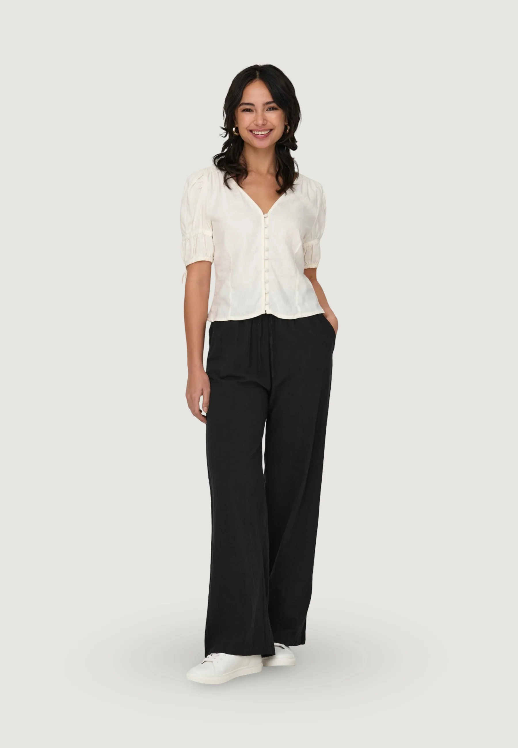 Pantaloni regular Only Onltizana Cotton Loose Wvn Noos - Image 4